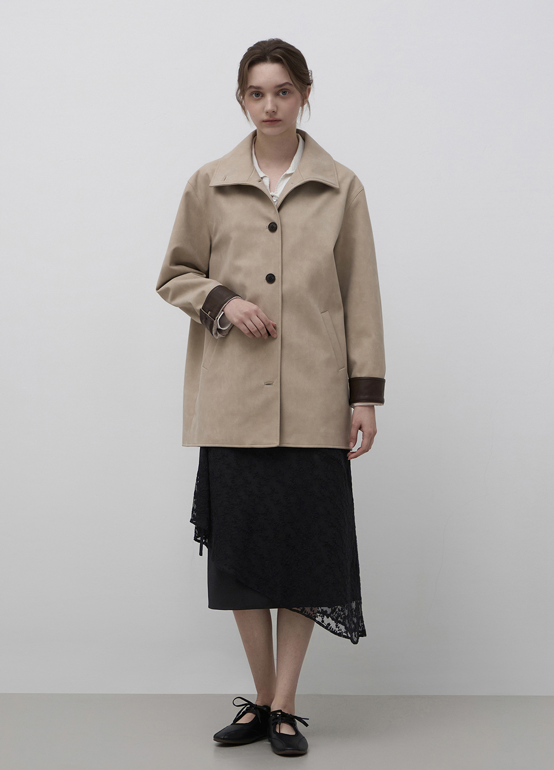 [Exclusive]하이넥 스웨이드 하프 자켓_LIGHT BEIGE_10