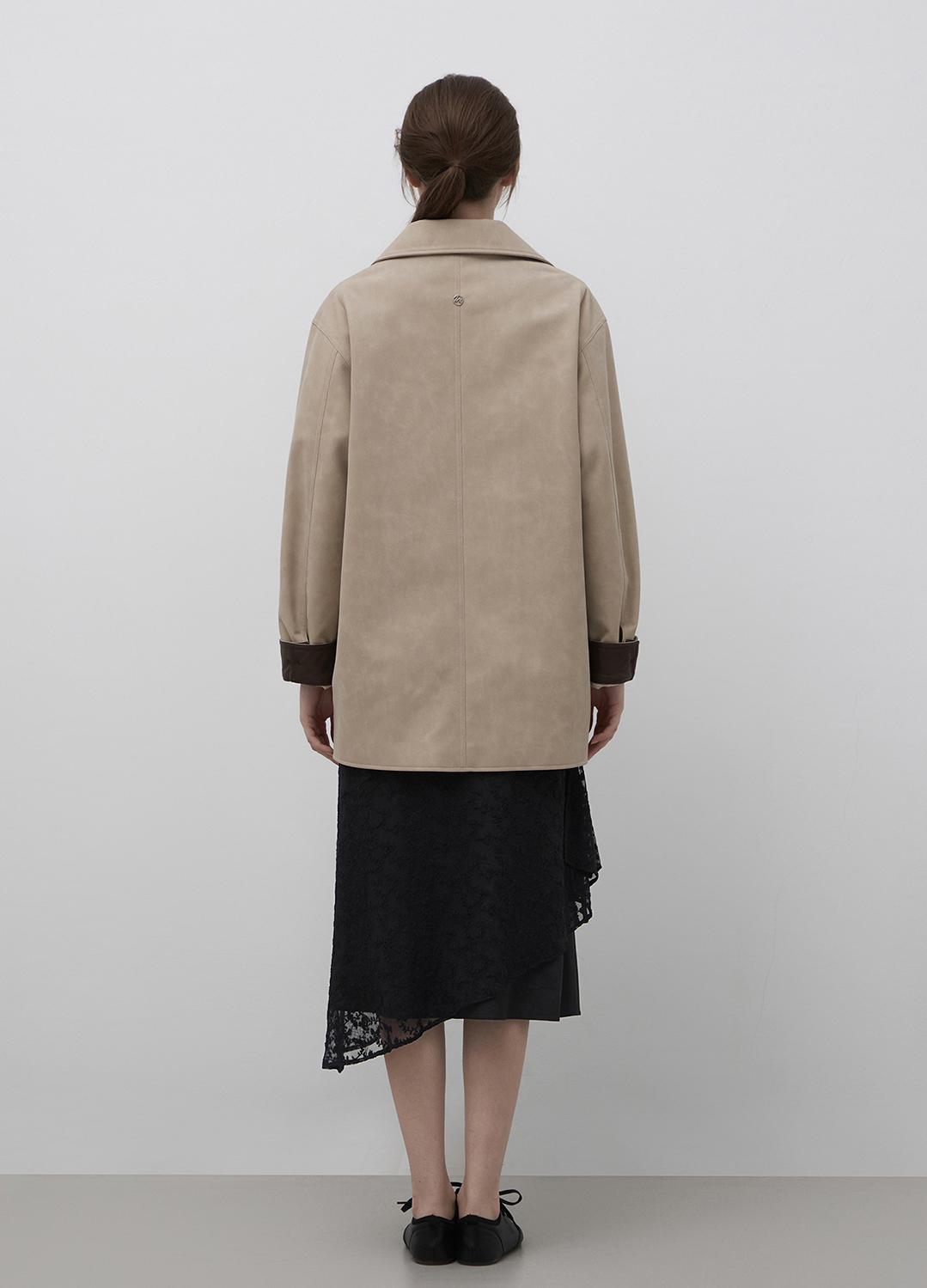 [Exclusive]하이넥 스웨이드 하프 자켓_LIGHT BEIGE_12