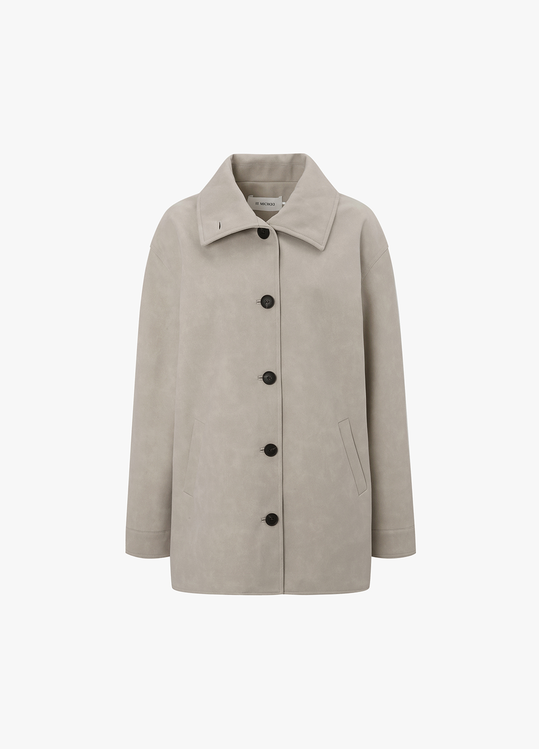 [Exclusive]하이넥 스웨이드 하프 자켓_LIGHT BEIGE_15