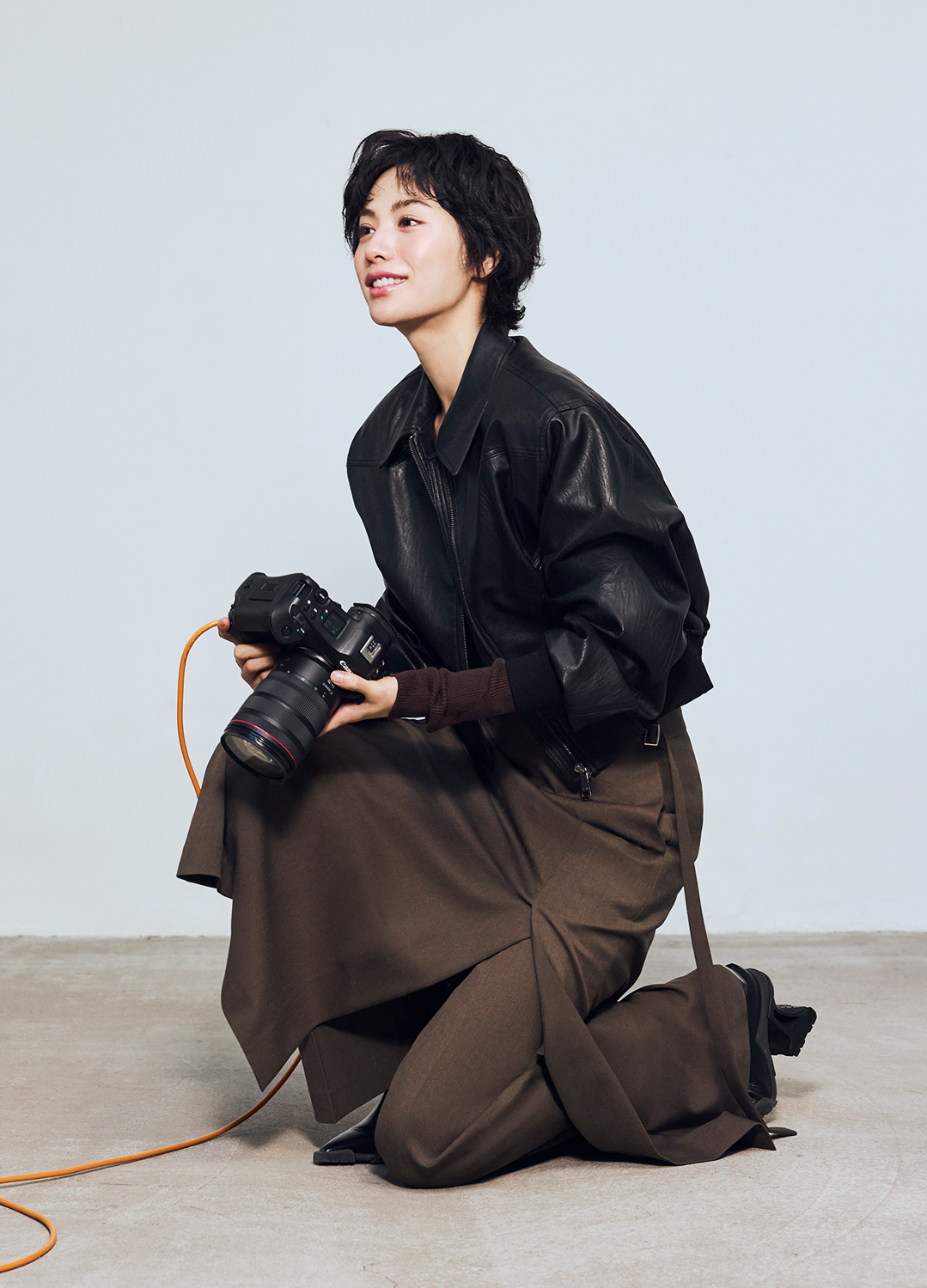 [시즌오프]제천 스트링 언밸런스 롱 스커트_KHAKI GREY_8