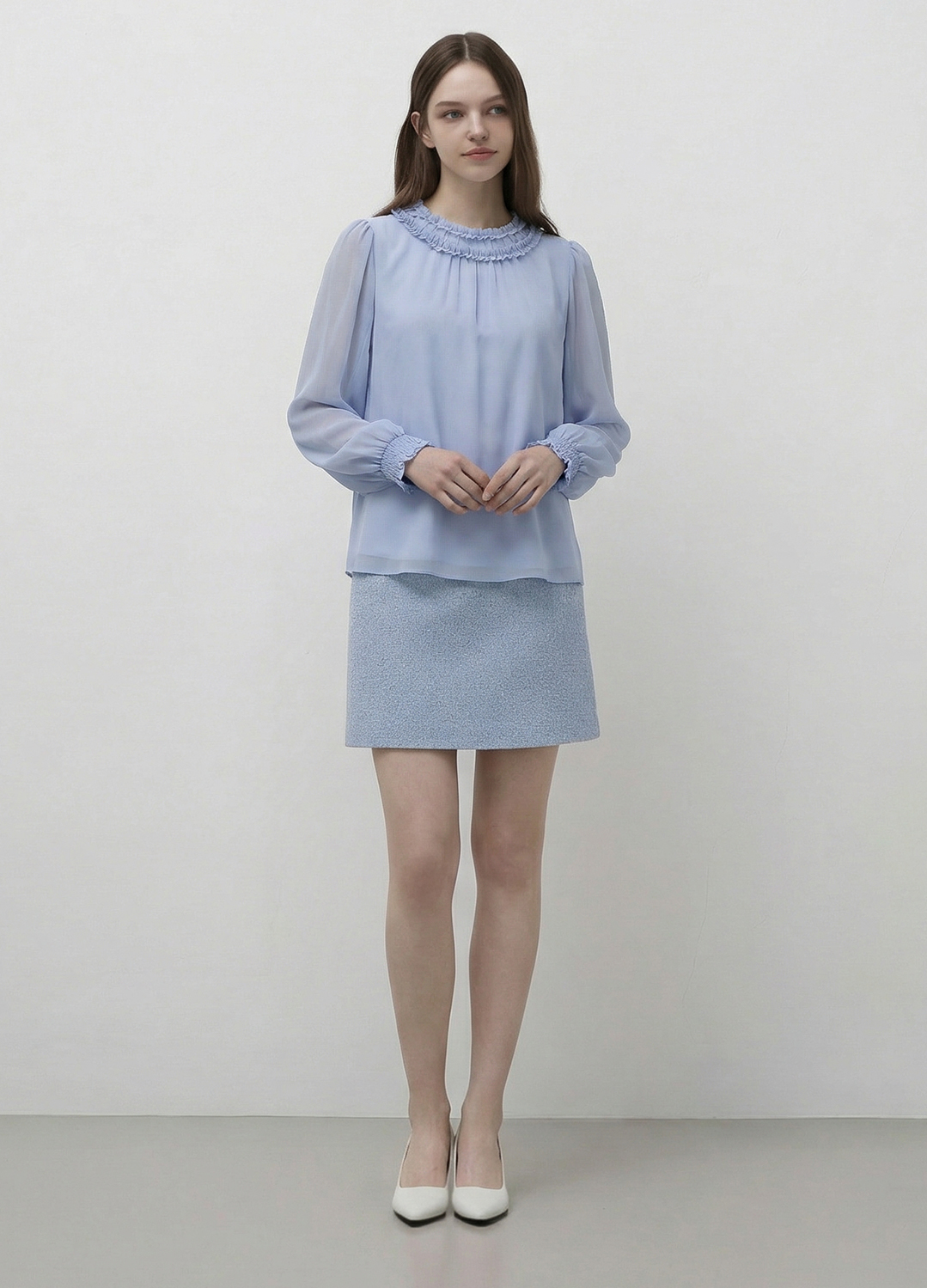 트위드 미니 스커트_SKY BLUE_11