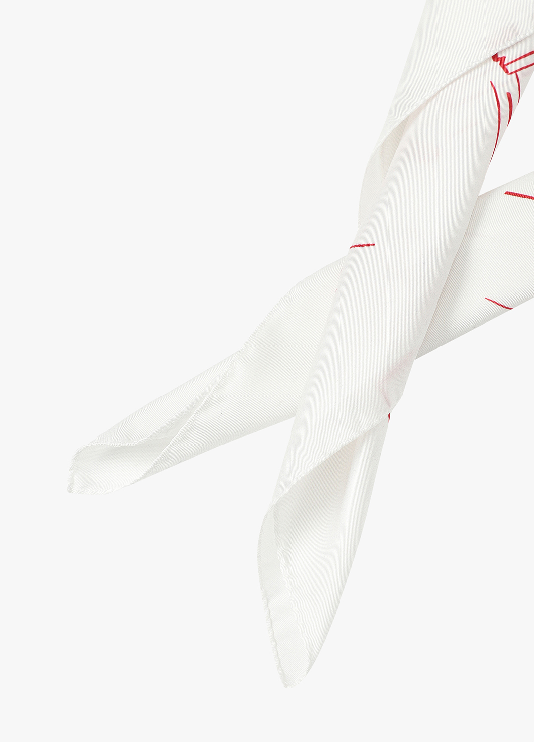 폴리 그래픽 드로잉 스카프_RED_9
