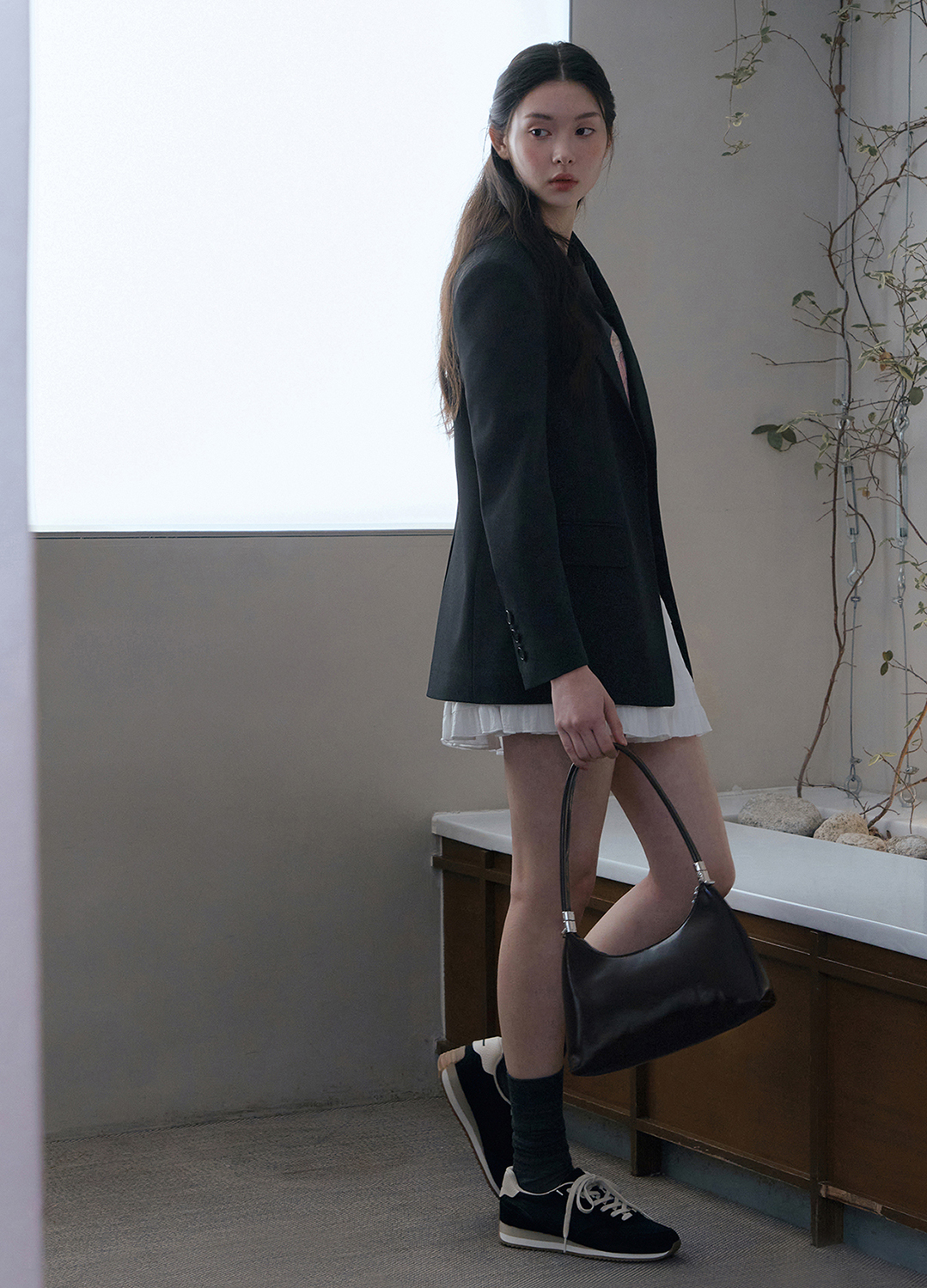 [Exclusive]테일러드 카라 싱글 자켓_BLACK_9