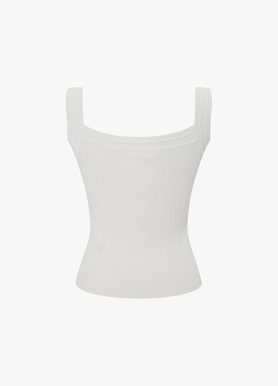 스퀘어넥 리브 니트 슬리브리스_WHITE_12