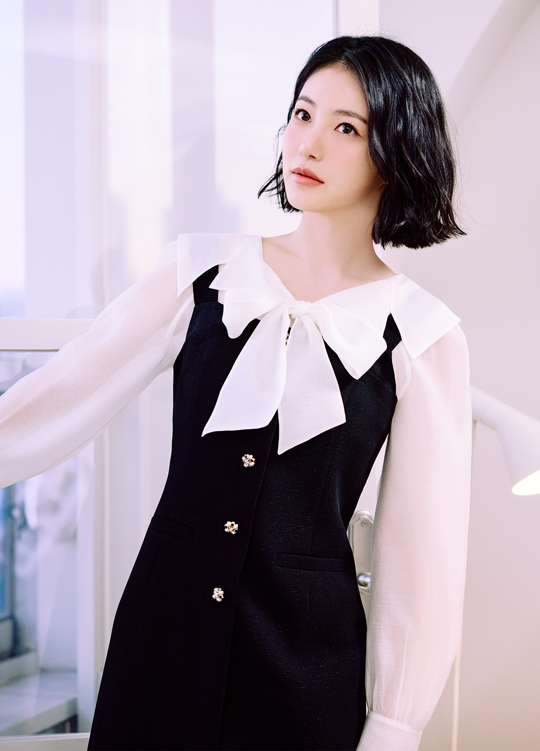 보우타이 블라우스_IVORY_5