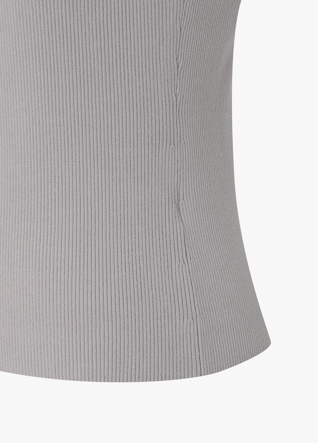 배색 카라 하프슬리브 니트_GREY_14