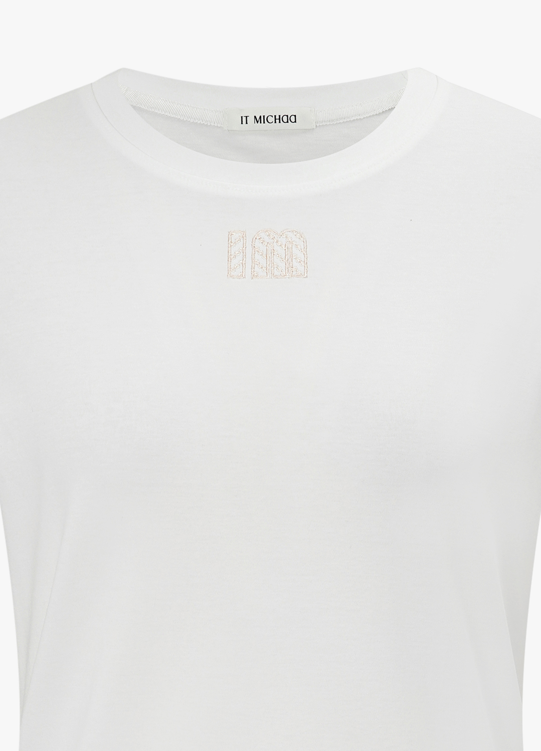 [Exclusive]미니 로고 포인트 베이직 티셔츠_WHITE_35