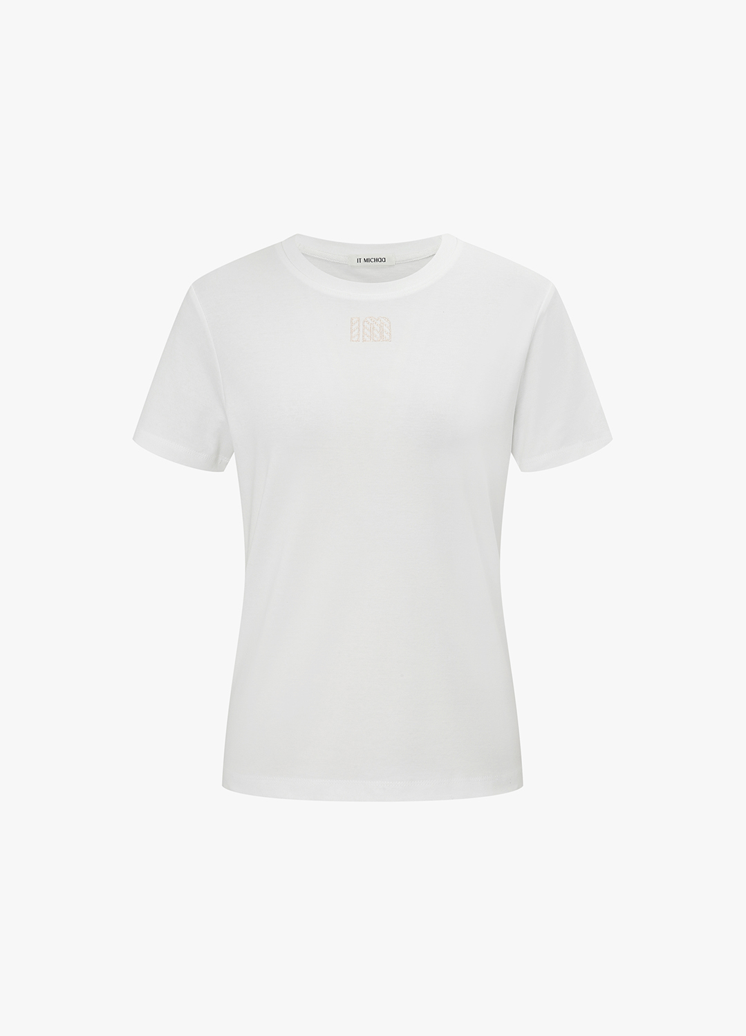 [Exclusive]미니 로고 포인트 베이직 티셔츠_WHITE_33