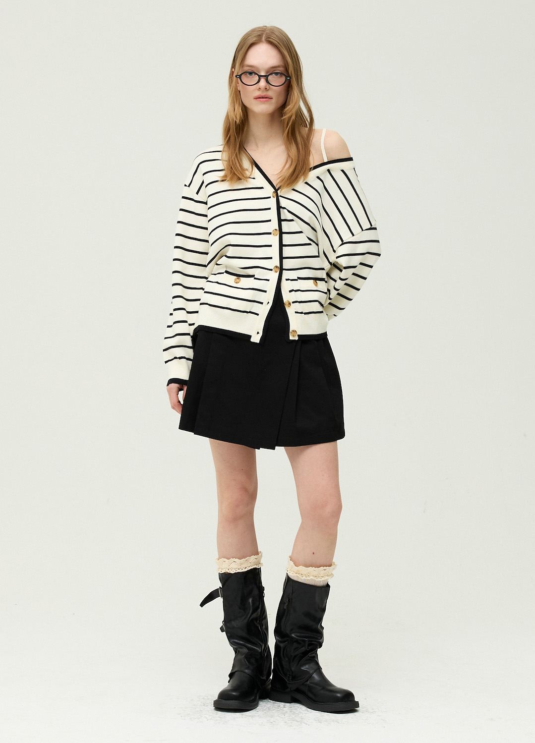 [시즌오프]랩 디테일 큐롯 숏팬츠_BLACK_9
