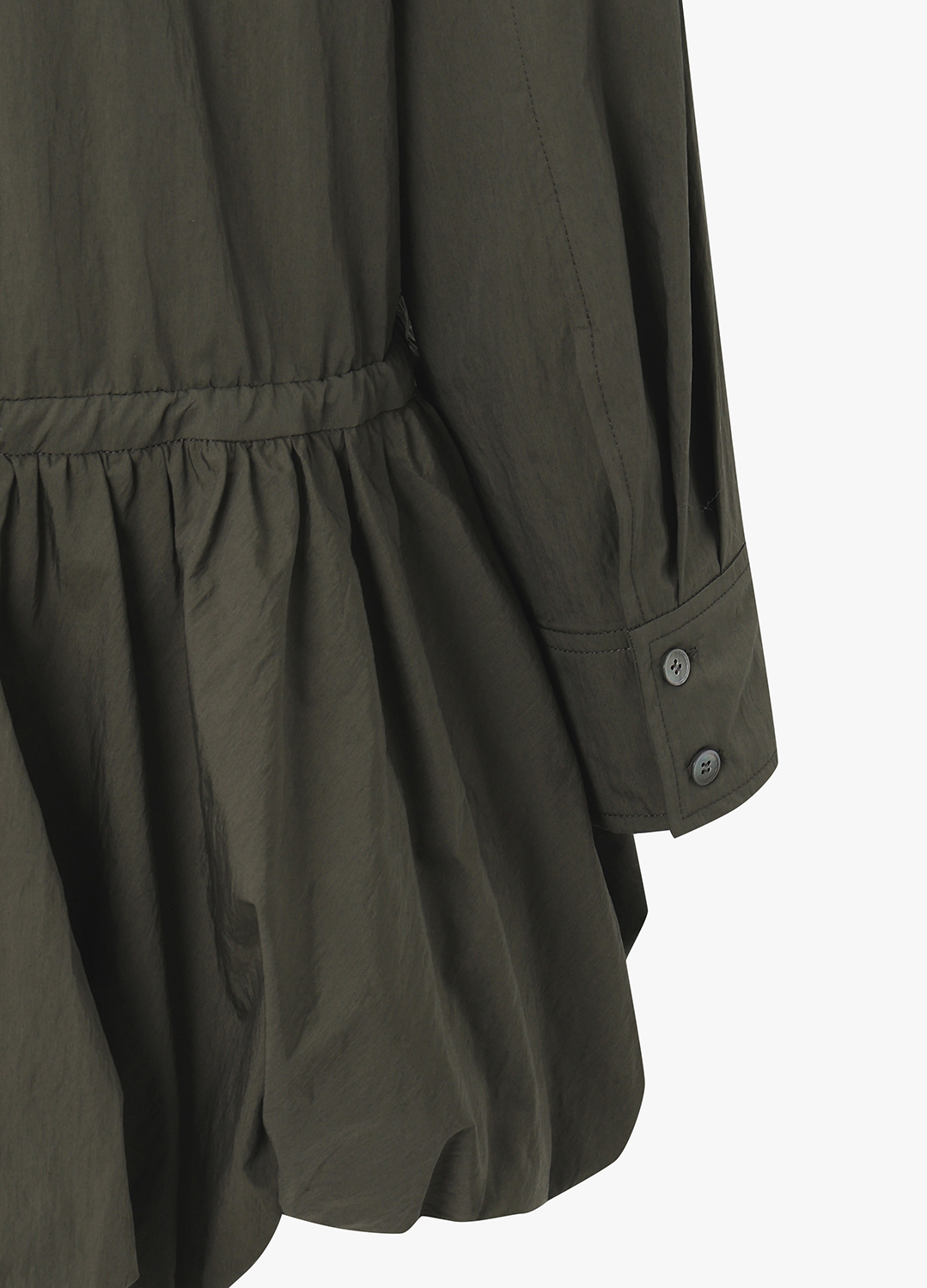 [시즌오프]스트링 디테일 셔츠 원피스_DARK KHAKI_16