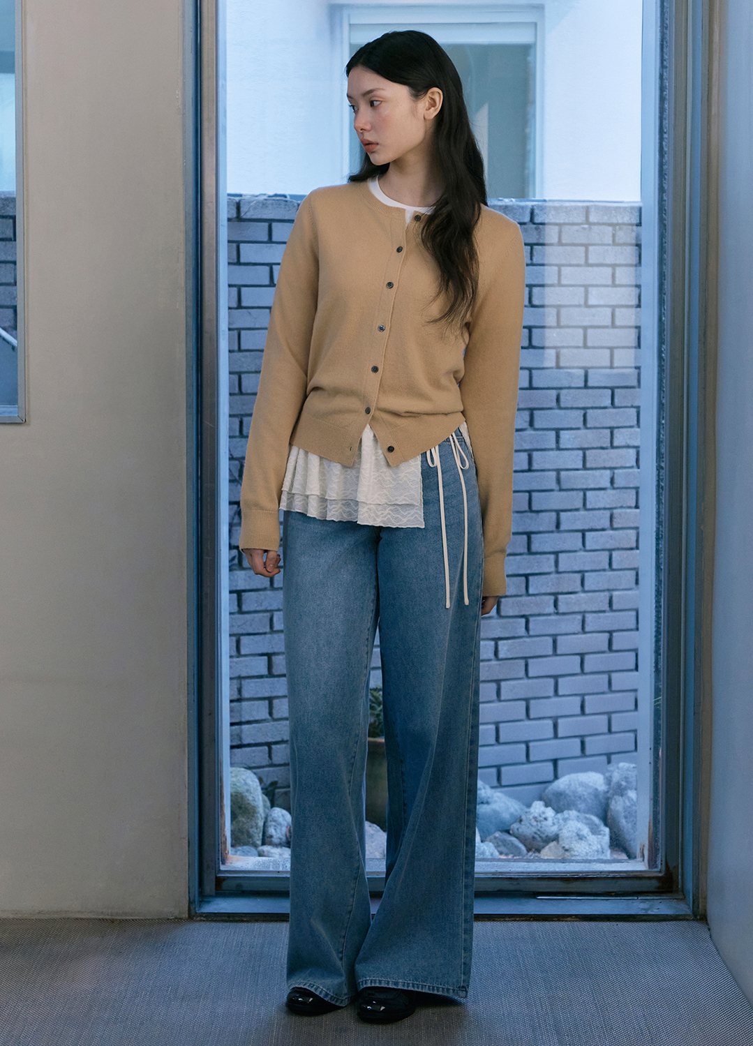 [Exclusive]포켓포인트 와이드 데님 팬츠_BLUE_5