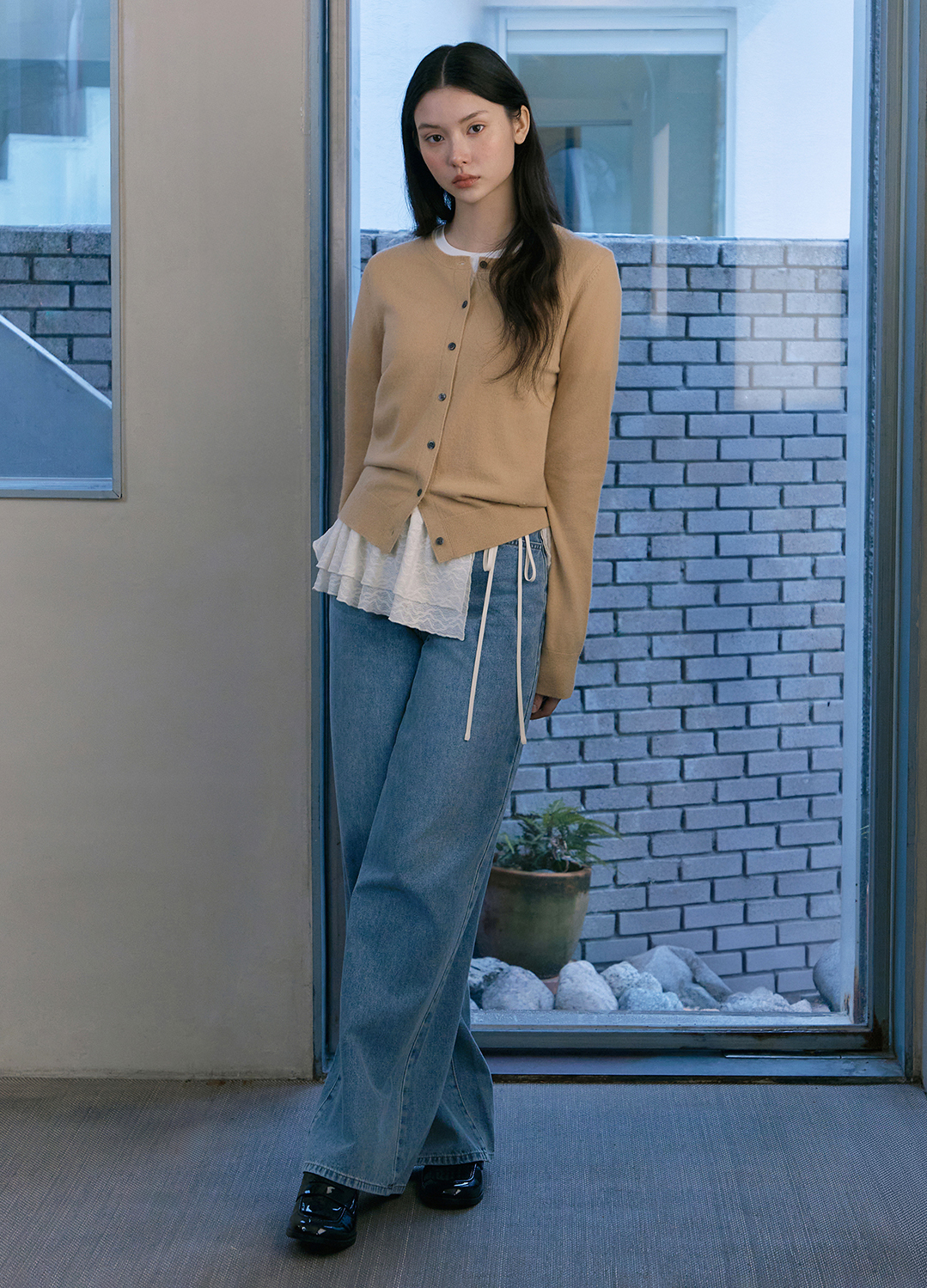 [Exclusive]포켓포인트 와이드 데님 팬츠_BLUE_6