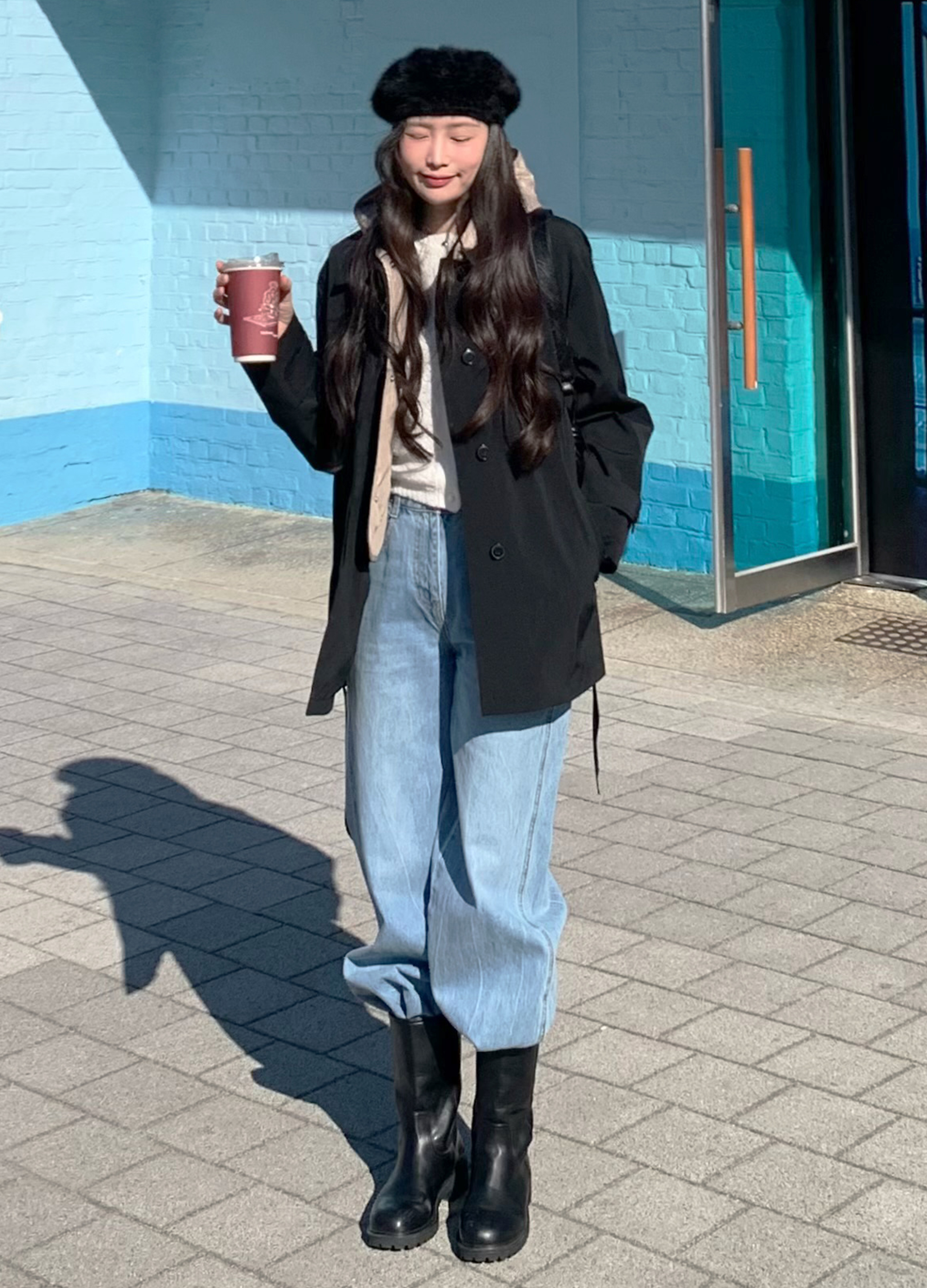 [Exclusive]포켓포인트 와이드 데님 팬츠_BLUE_37