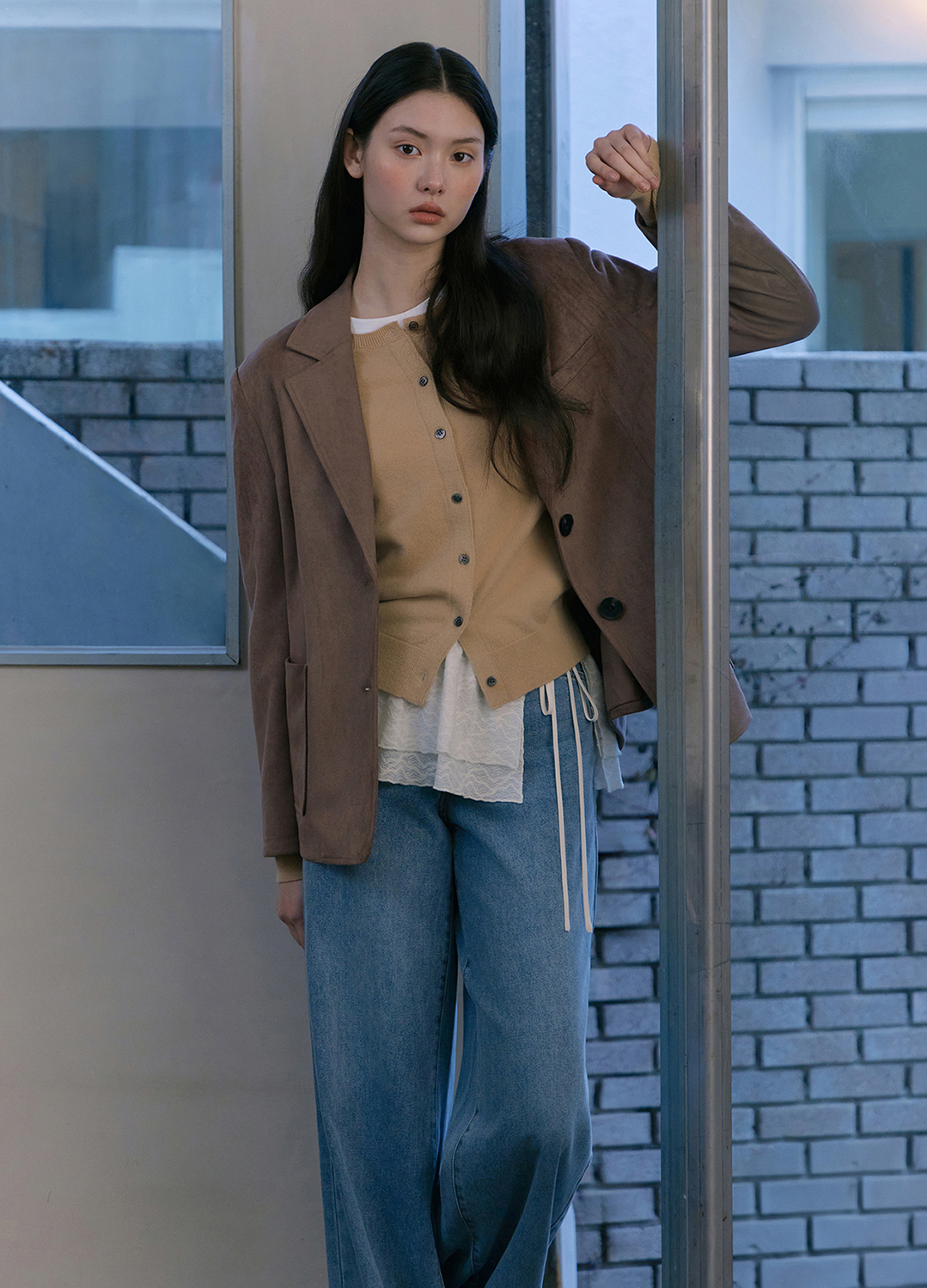 [Exclusive]포켓포인트 와이드 데님 팬츠_BLUE_7