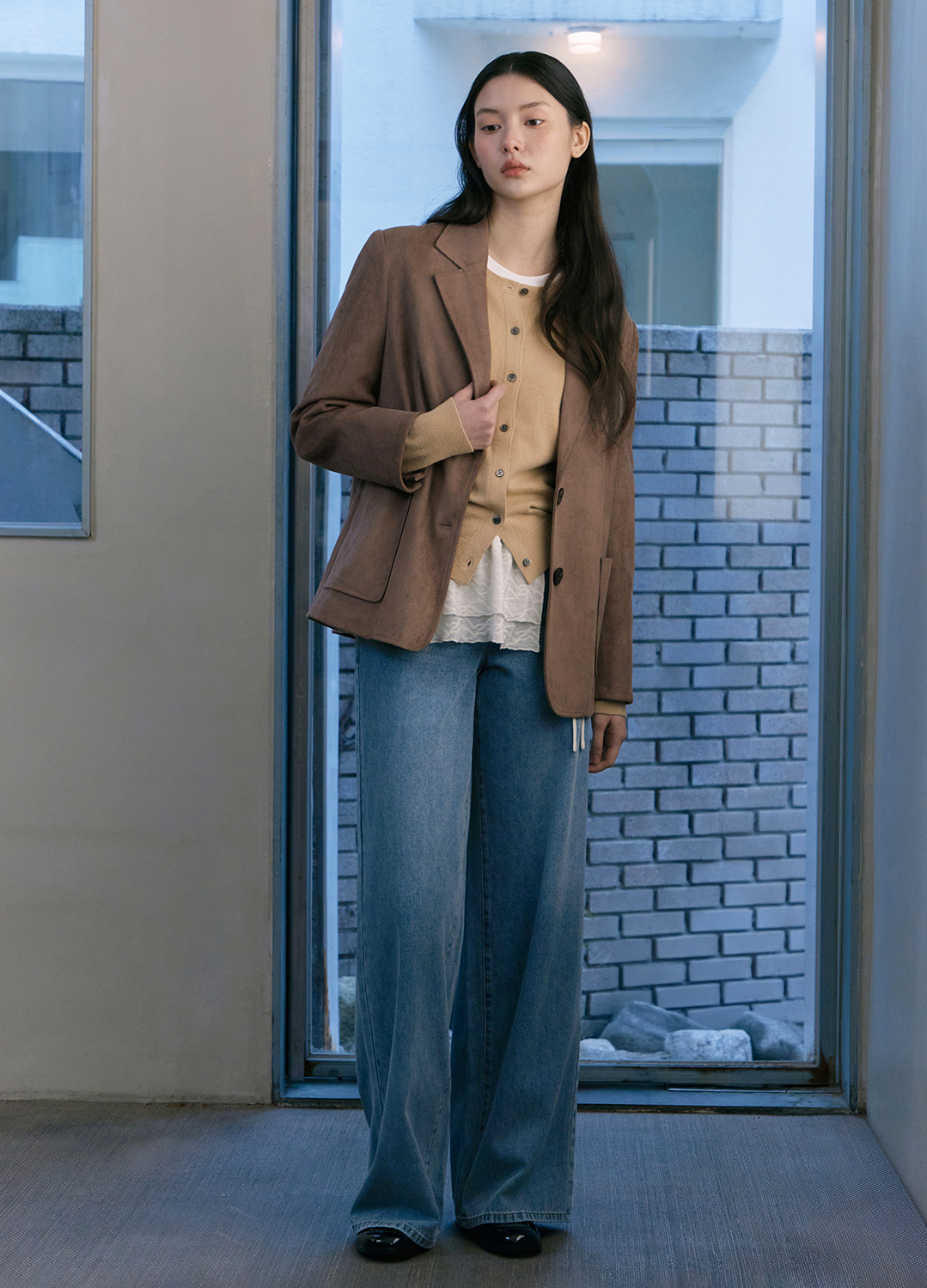 [Exclusive]포켓포인트 와이드 데님 팬츠_BLUE_9
