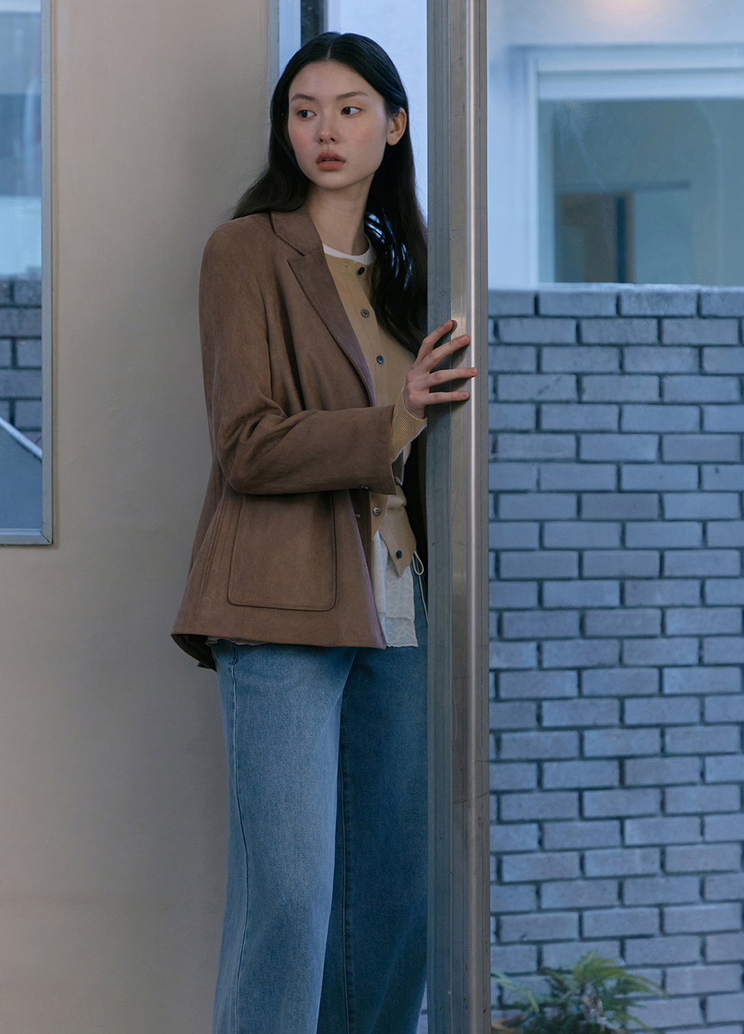 [Exclusive]소프트 스웨이드 자켓_BROWN_6