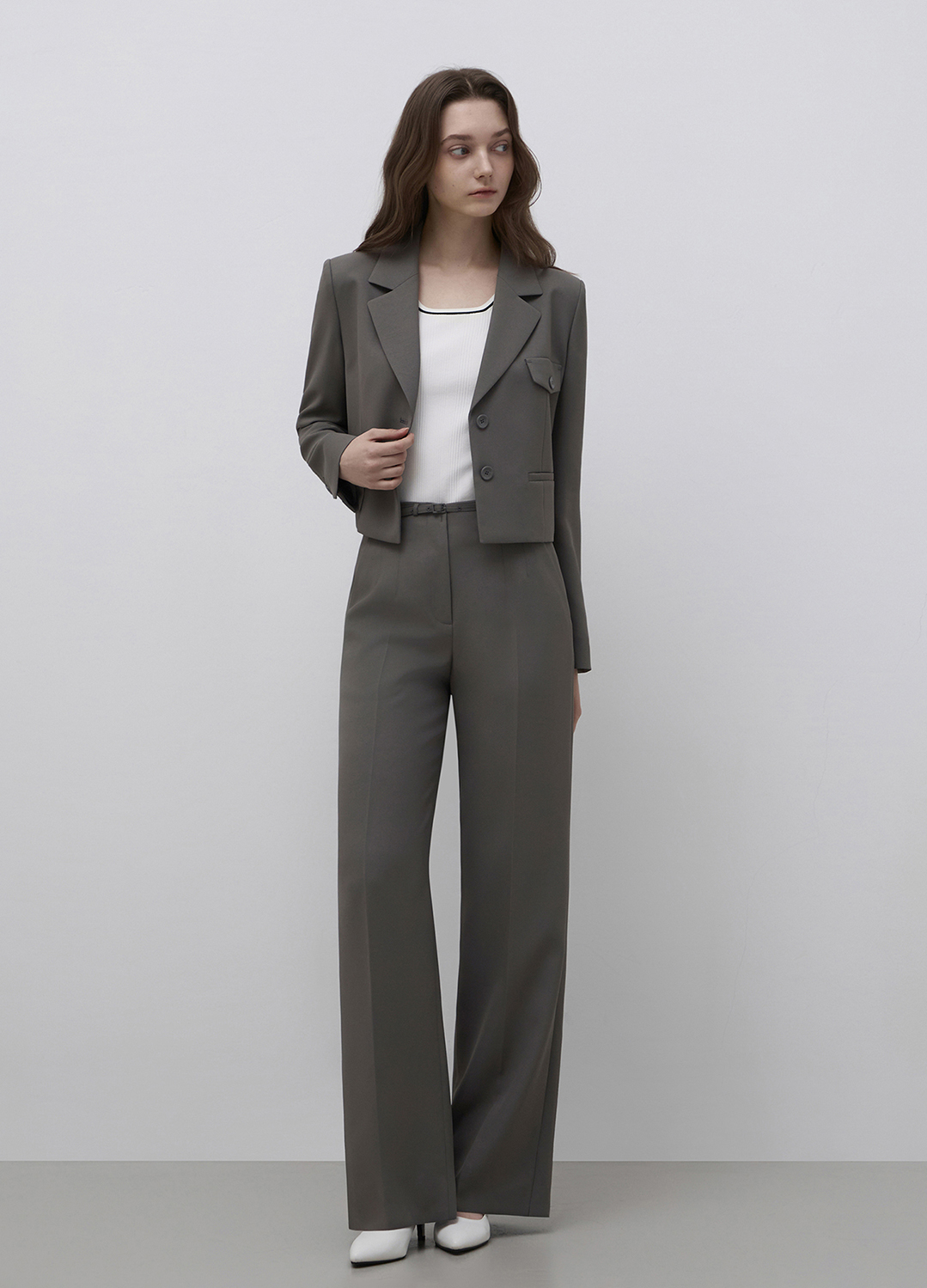 벨티드 스트레이트 팬츠_GREY_6