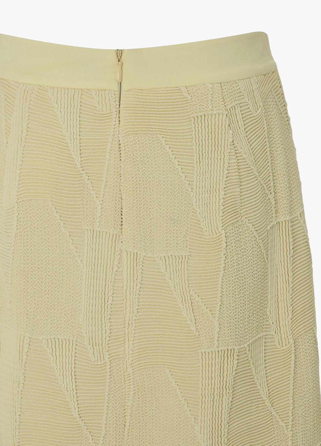 텍스처 블록 H라인 스커트_YELLOW_16