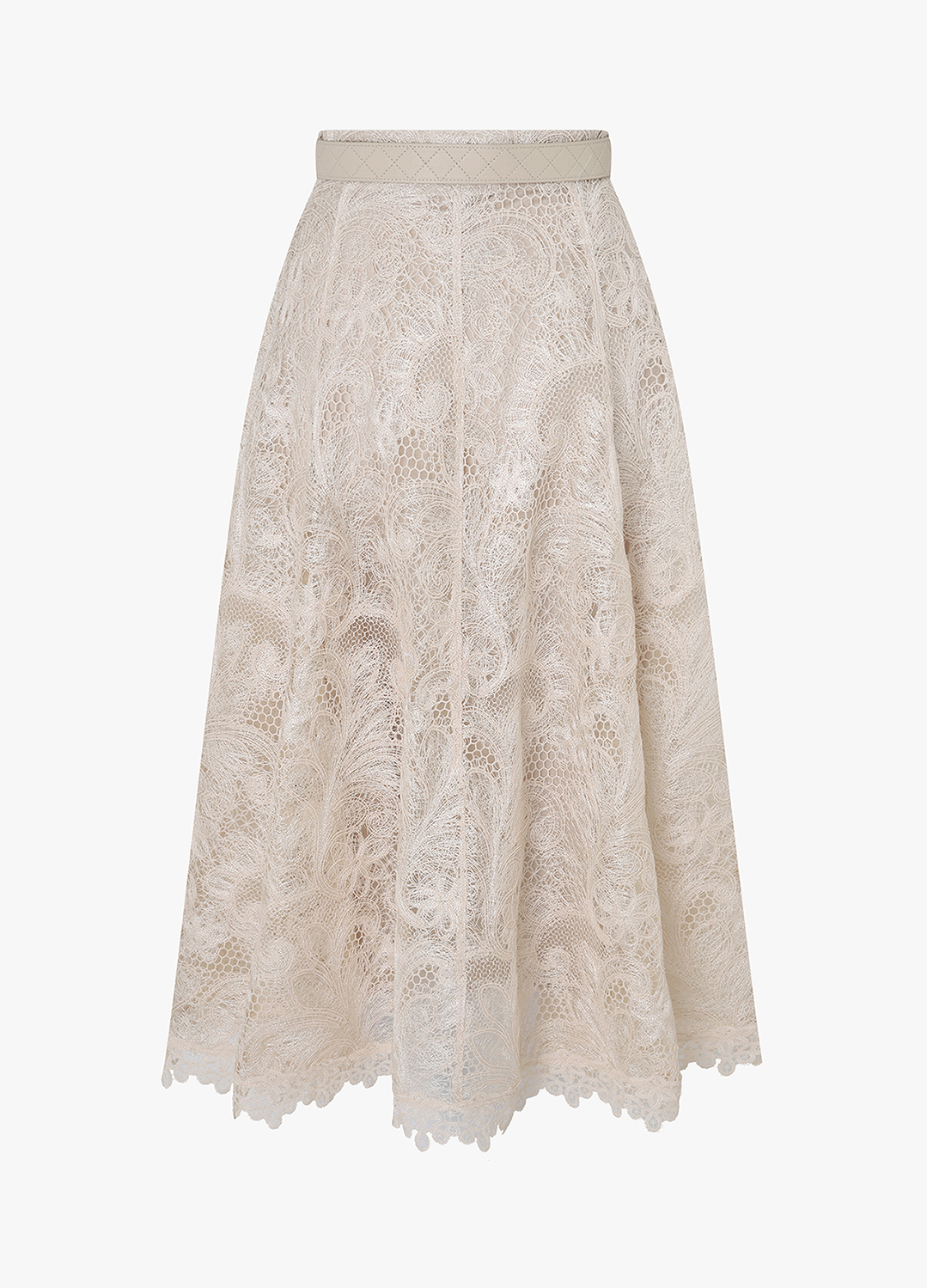 [BRIDE]플로럴 레이스 롱 스커트_LIGHT BEIGE_8