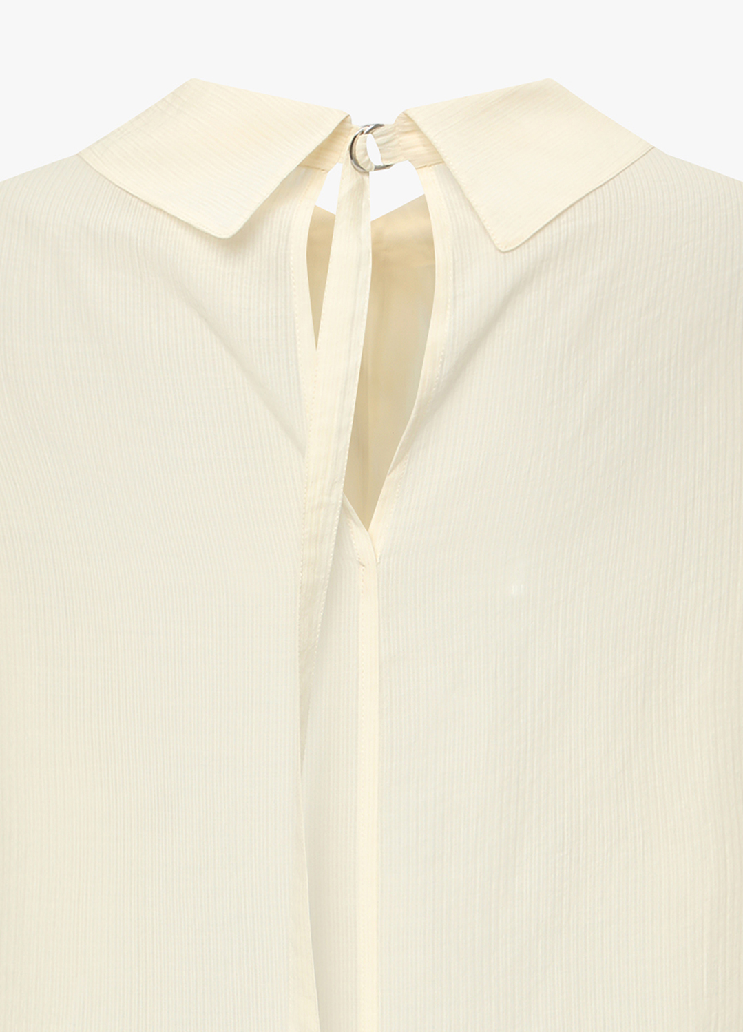 [Exclusive] 스트라이프 텍스쳐 루즈핏 셔츠 블라우스_LIGHT BEIGE_23
