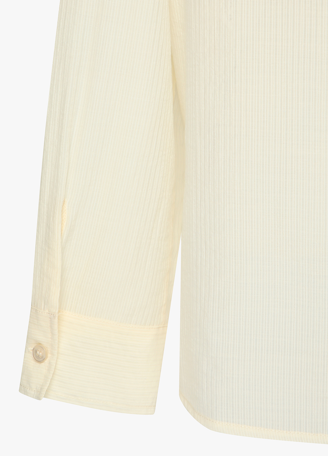 [Exclusive] 스트라이프 텍스쳐 루즈핏 셔츠 블라우스_LIGHT BEIGE_24