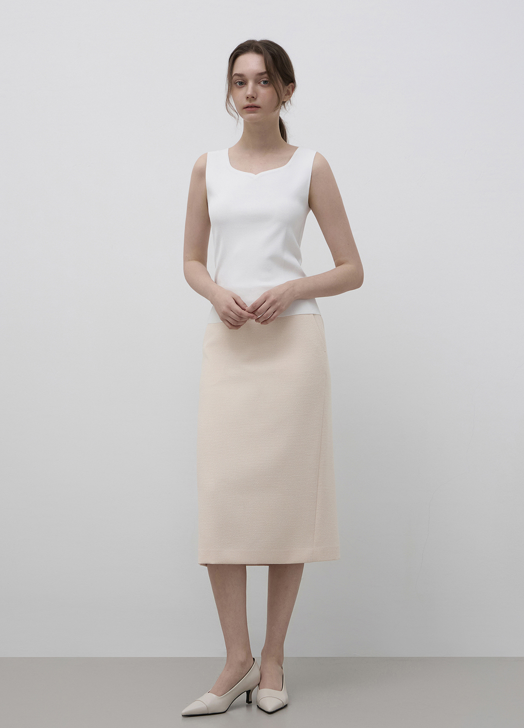 H라인 트위드 스커트_LIGHT BEIGE_5
