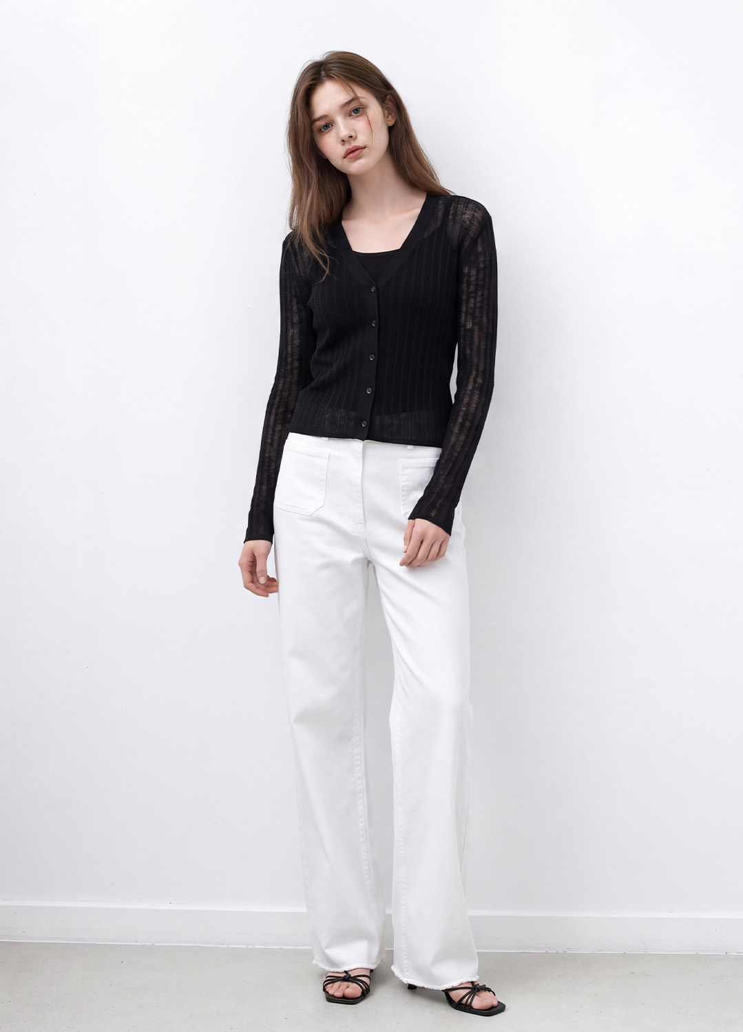 프린지 와이드 데님 팬츠_WHITE_5