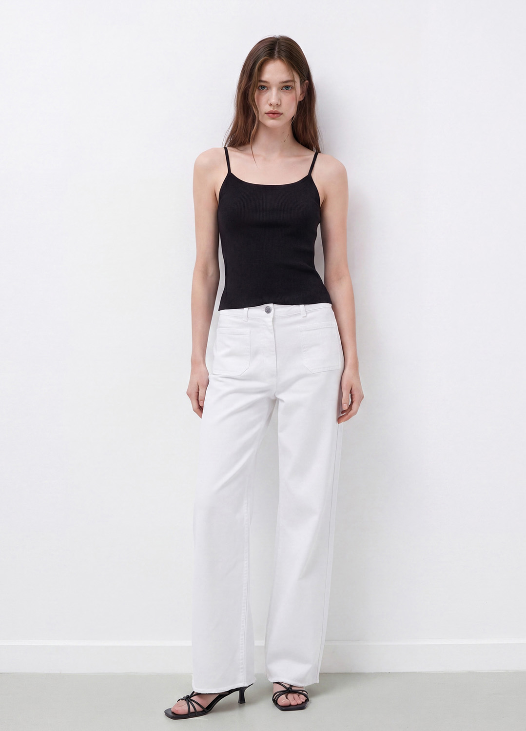 프린지 와이드 데님 팬츠_WHITE_6