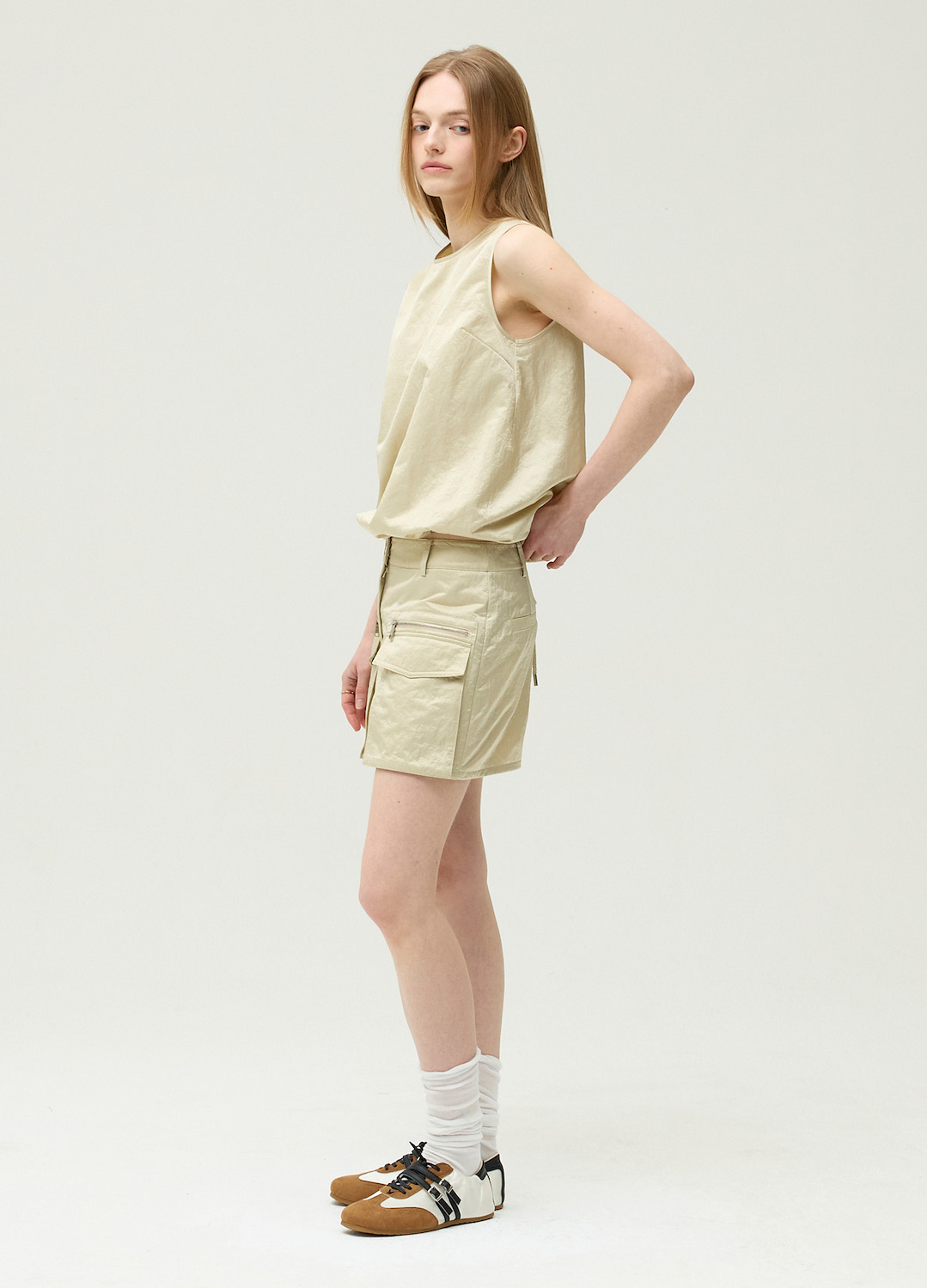 [시즌오프]투포켓 포인트 숏팬츠_LIGHT BEIGE_5
