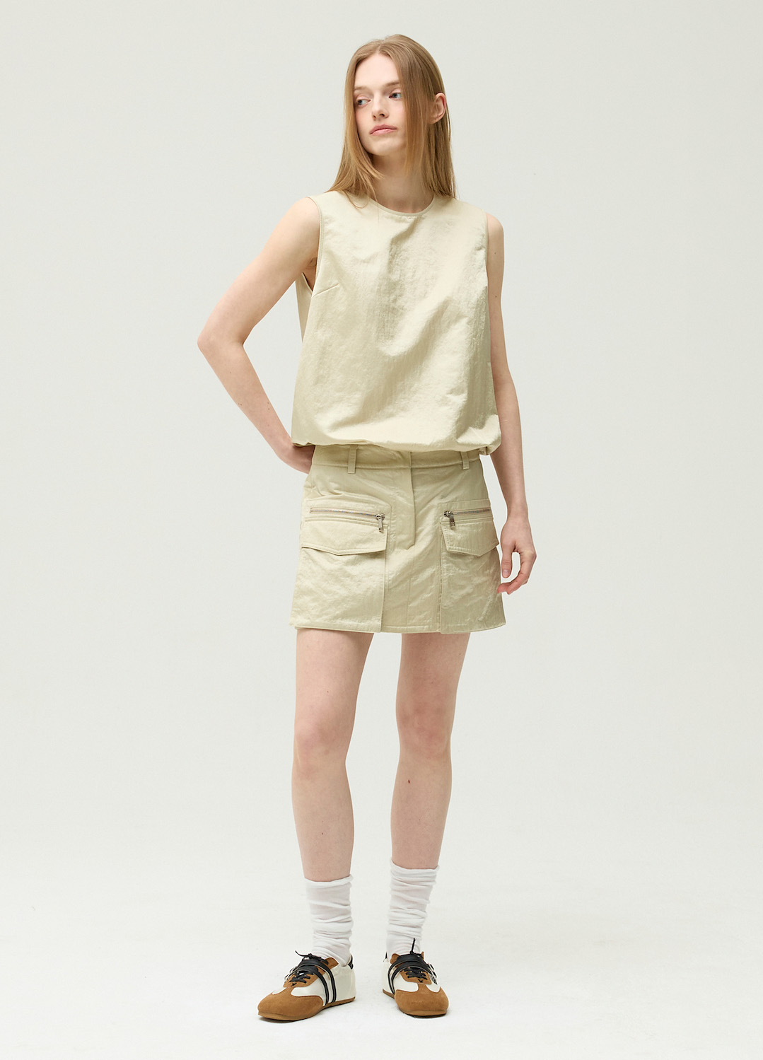 [시즌오프]투포켓 포인트 숏팬츠_LIGHT BEIGE_6
