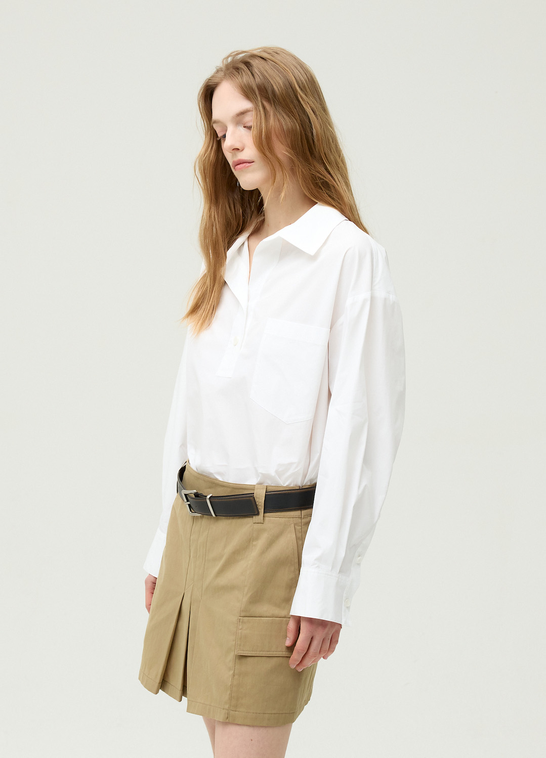 [시즌오프]베이직 오버핏 하프버튼 셔츠_WHITE_6