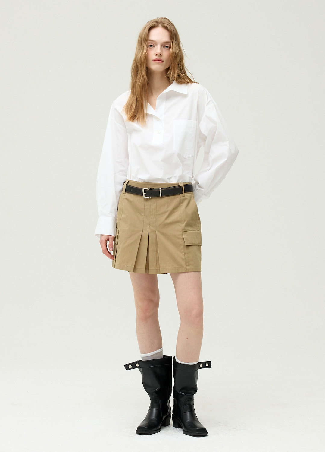 [시즌오프]베이직 오버핏 하프버튼 셔츠_WHITE_9