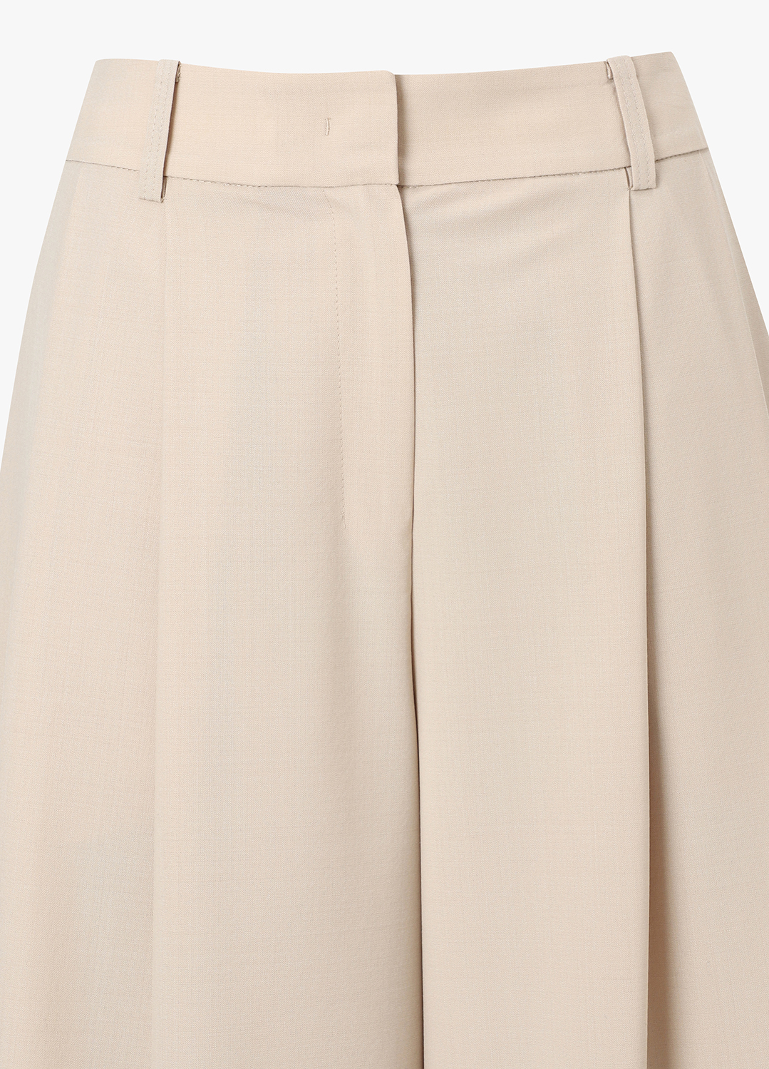 [시즌오프]투턱 세미 와이드 팬츠_LIGHT BEIGE_12