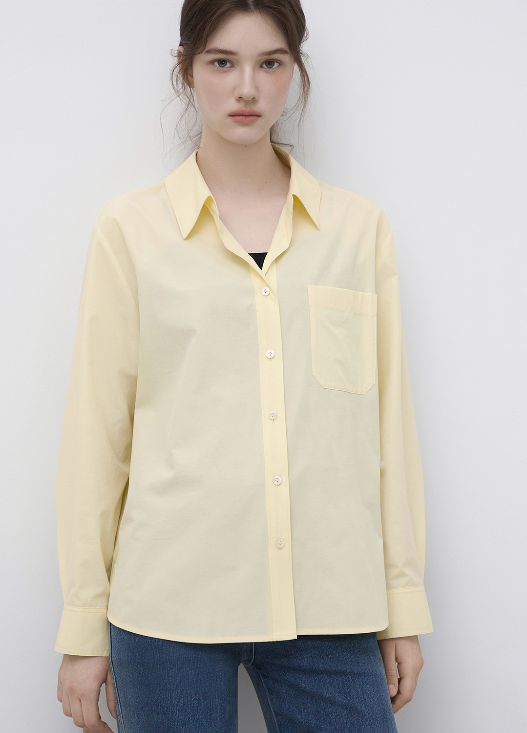 언발란스 셔츠 블라우스_LIGHT YELLOW_7