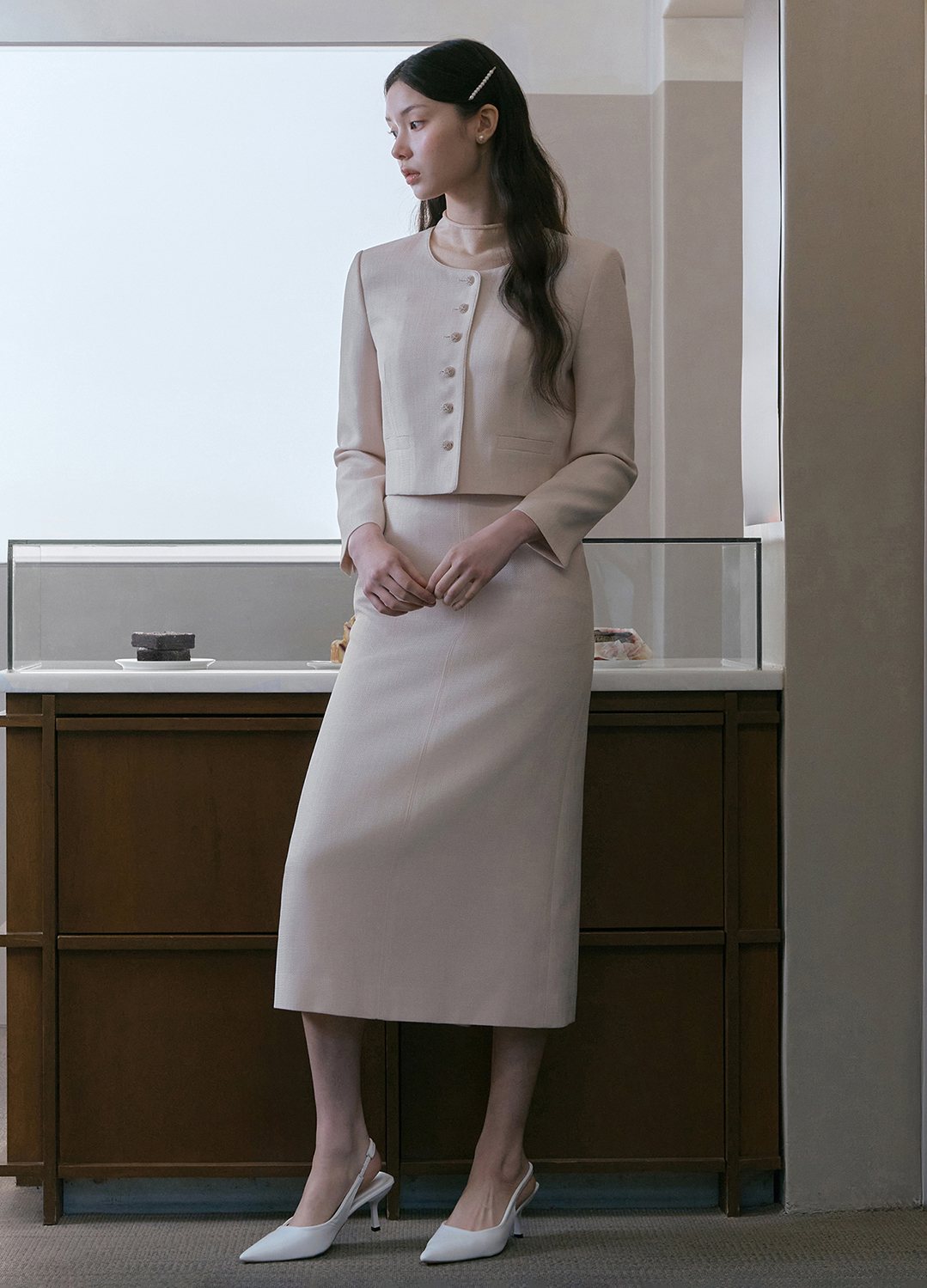 [Exclusive]H라인 셋업 스커트_LIGHT PINK_8
