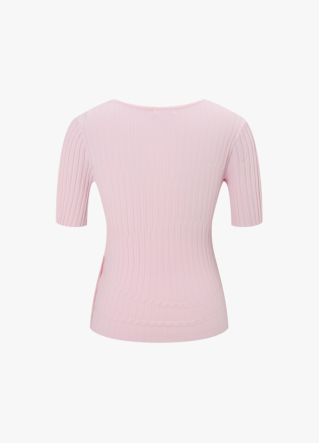 스퀘어넥 하프 슬리브 니트탑_PINK_12