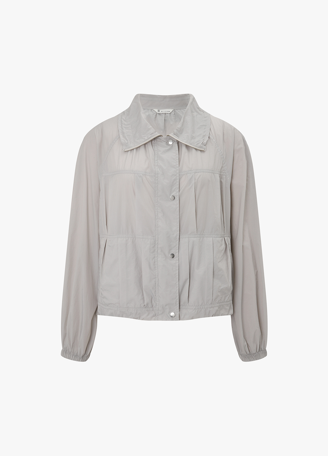 하이넥 드로우 스트링 점퍼_LIGHT GREY_9