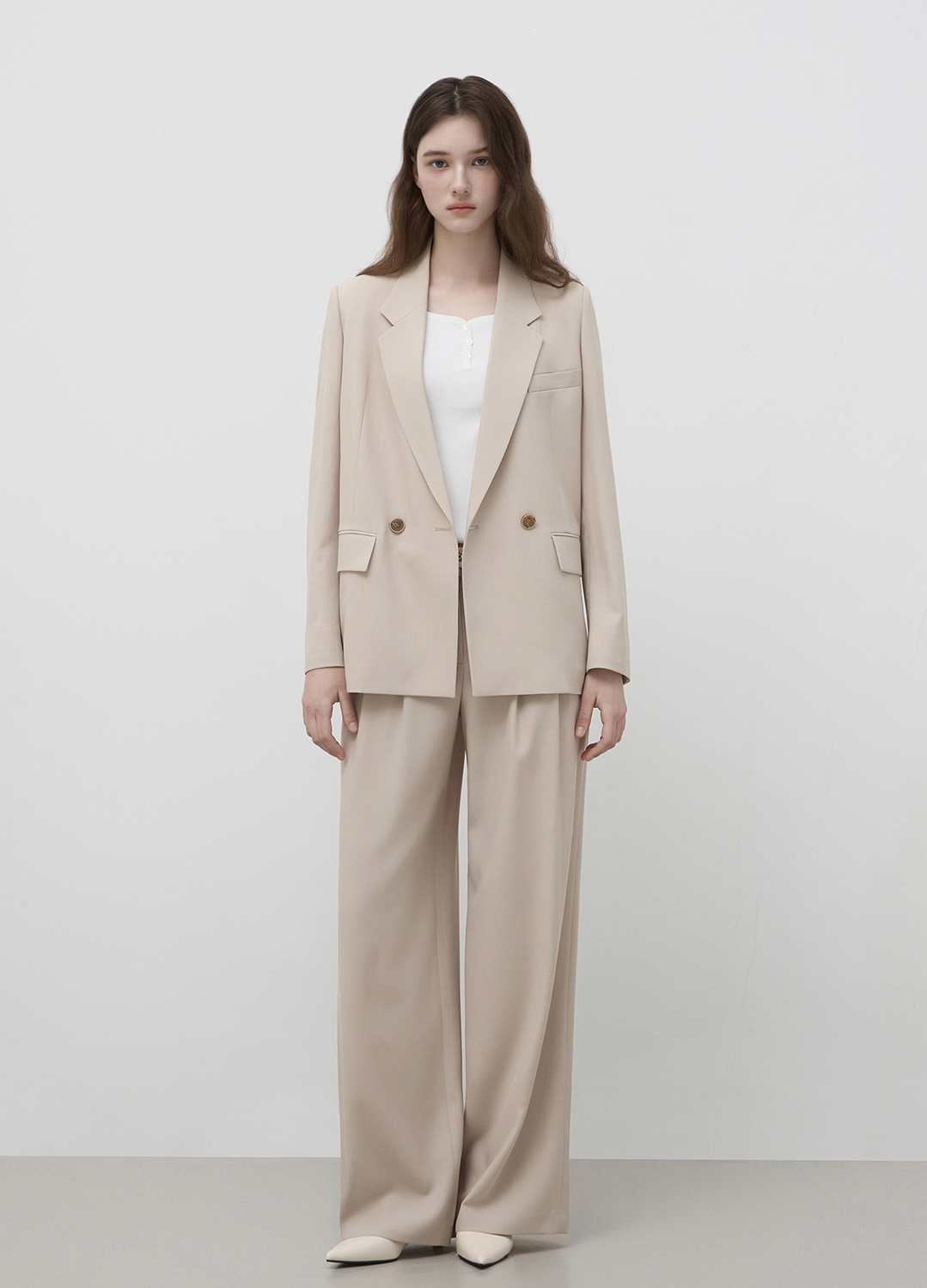 투턱 벨티드 와이드 팬츠_BEIGE_8