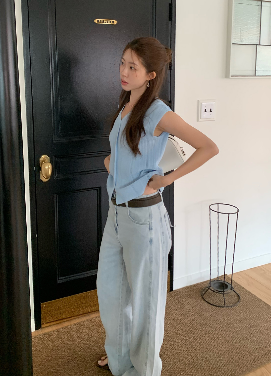 스트레이트핏 데님 팬츠_BLUE_23