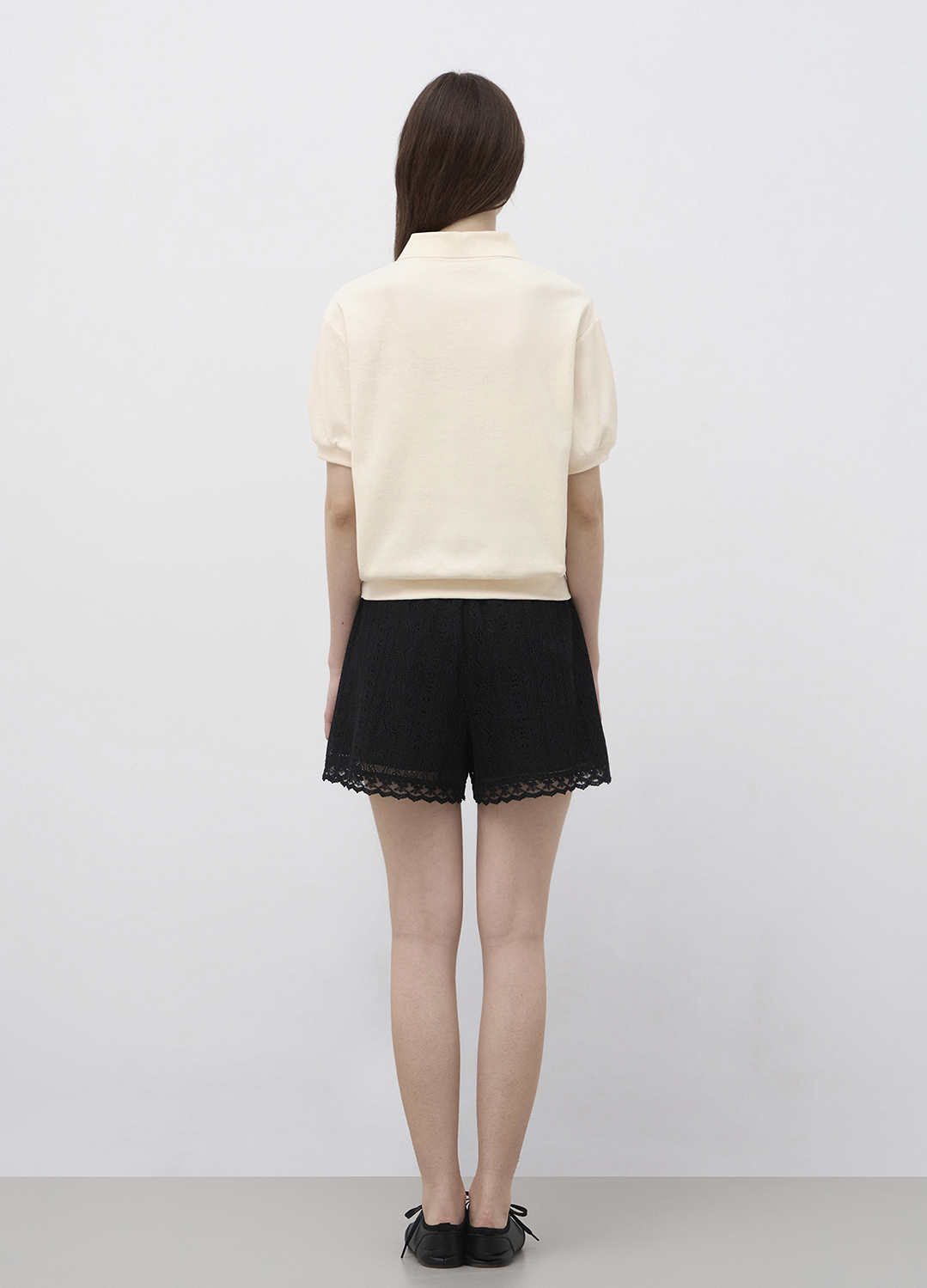 [Exclusive]볼륨 슬리브 카라 티셔츠_CREAM_7