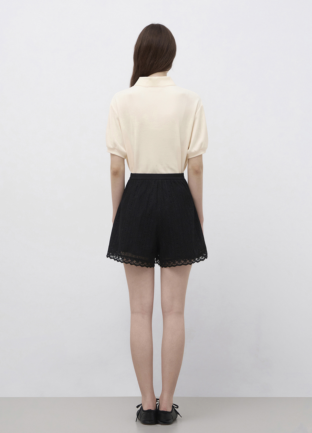 [Exclusive]볼륨 슬리브 카라 티셔츠_CREAM_8