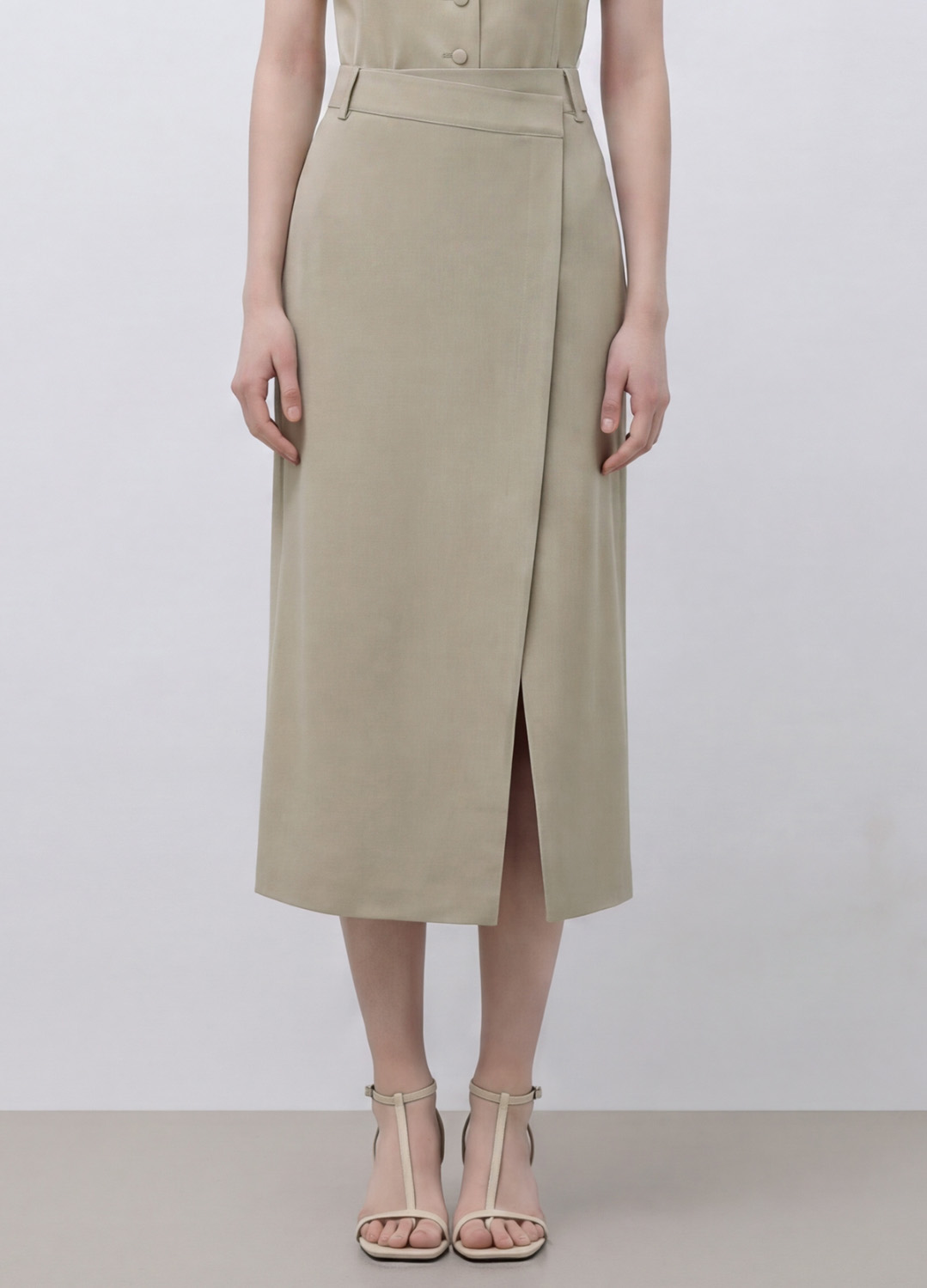 랩 슬릿 스커트_BEIGE_7