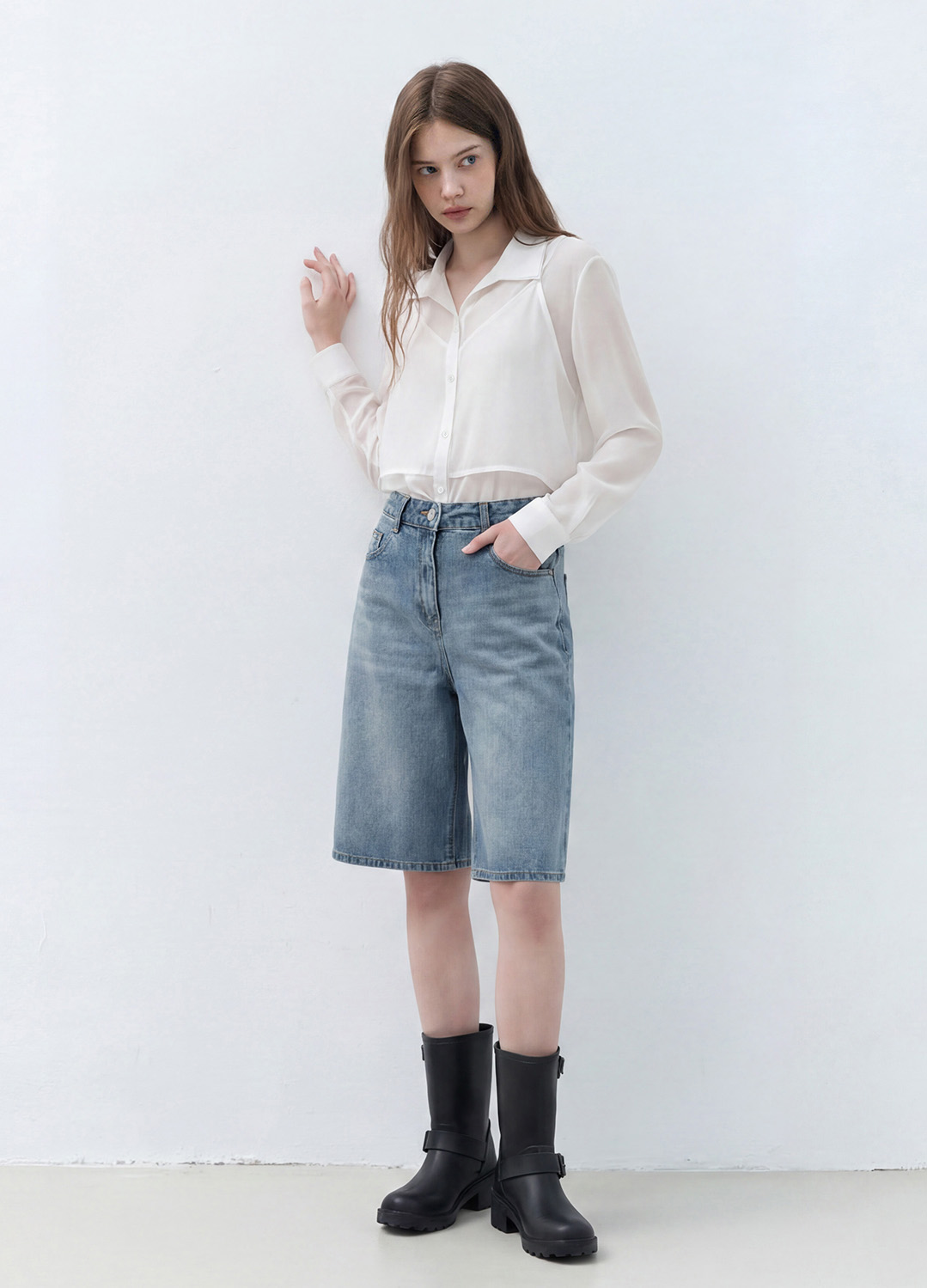 레이어드 뷔스티에 셔츠_LIGHT BEIGE_6