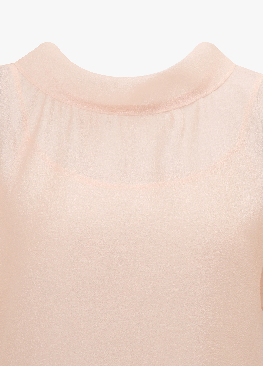 [Exclusive]하프 슬리브 시어 블라우스_LIGHT PINK_33