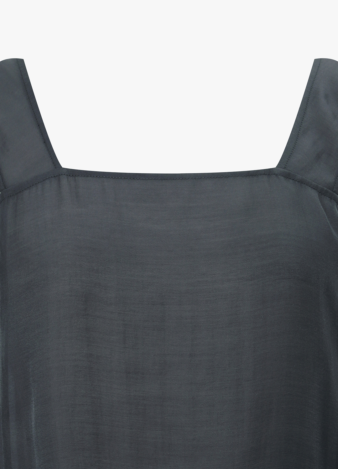 [Exclusive]스퀘어넥 슬리브리스 레이어드 원피스_DARK GREY_15