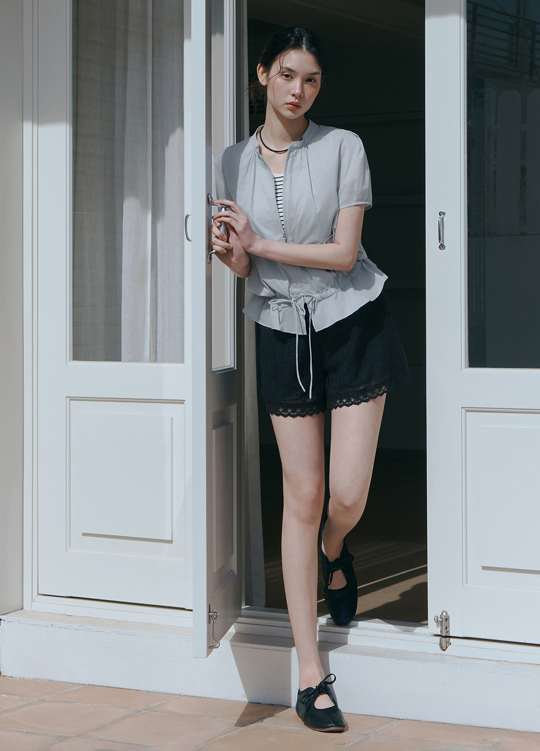 [Exclusive]레이스 밴딩 쇼츠_BLACK_8