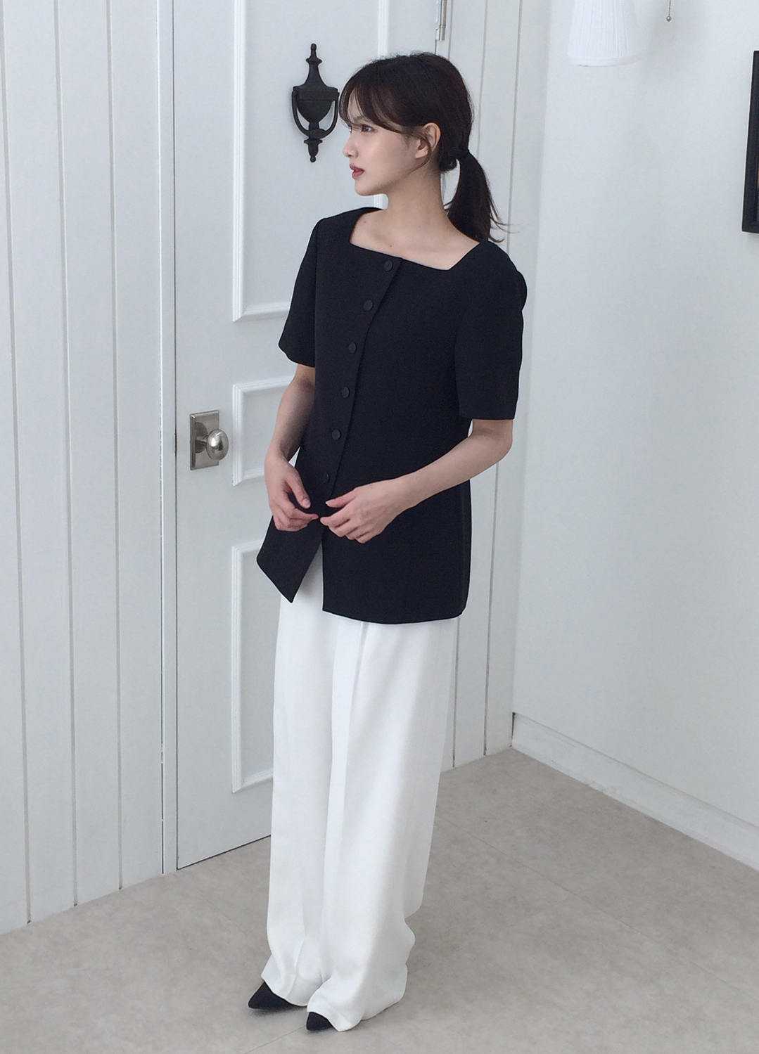 원턱 와이드 팬츠_WHITE_18