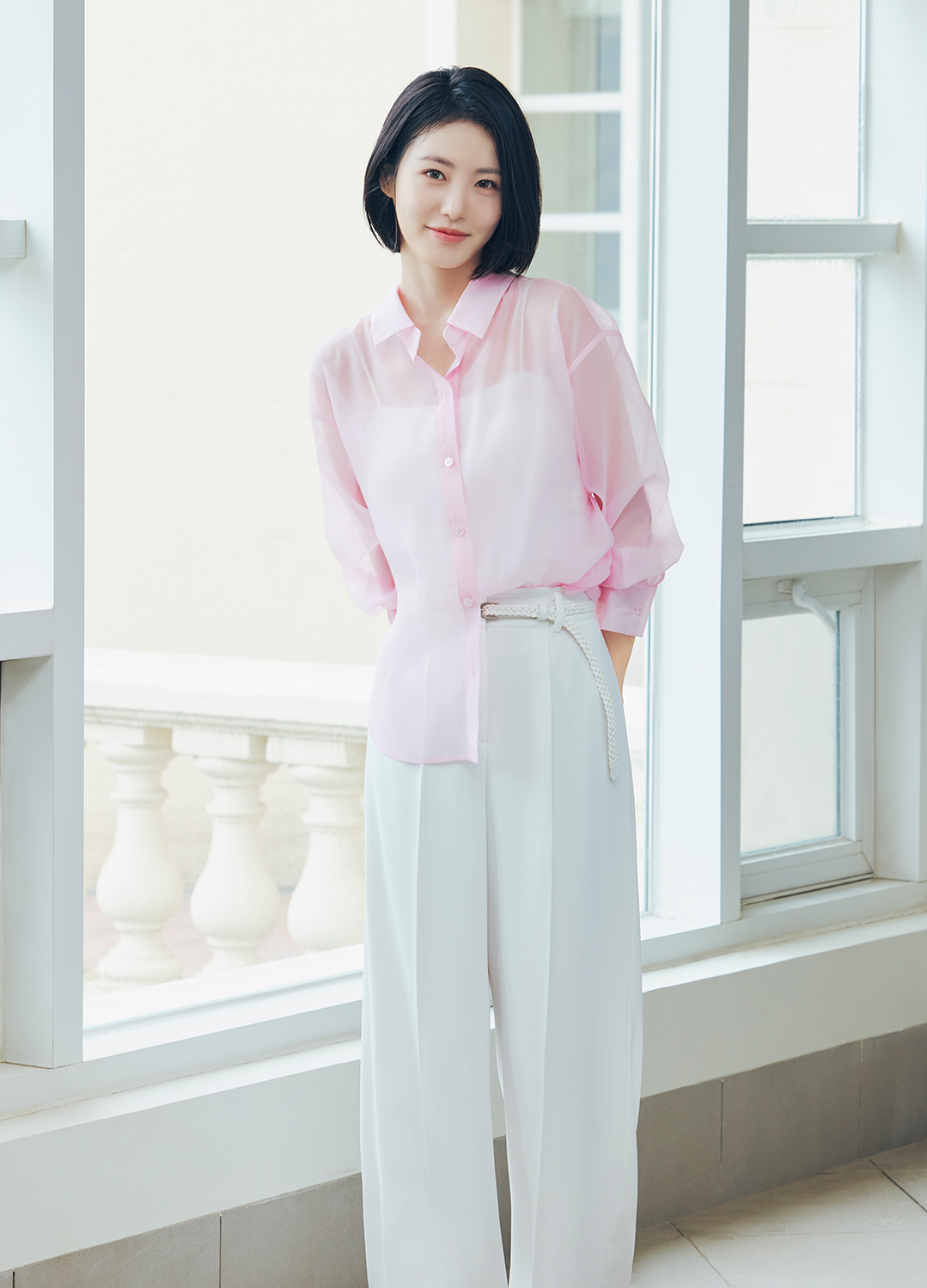 원턱 와이드 팬츠_WHITE_4