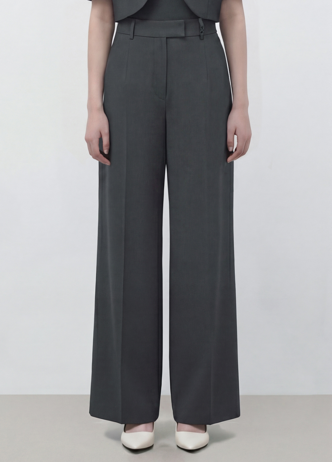 노턱 와이드 팬츠_DARK GREY_5