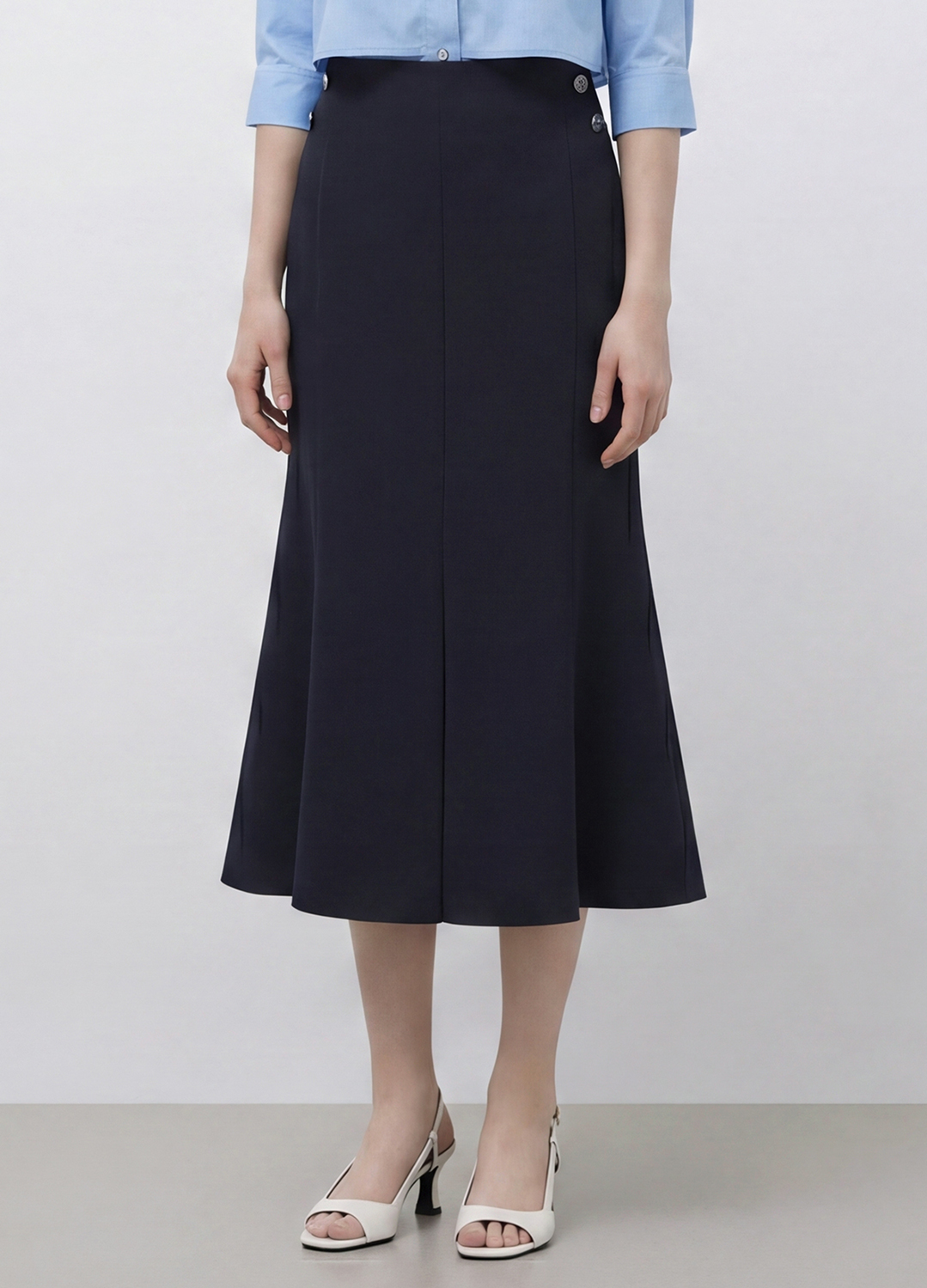 머메이드 슬릿 스커트_DARK NAVY_8